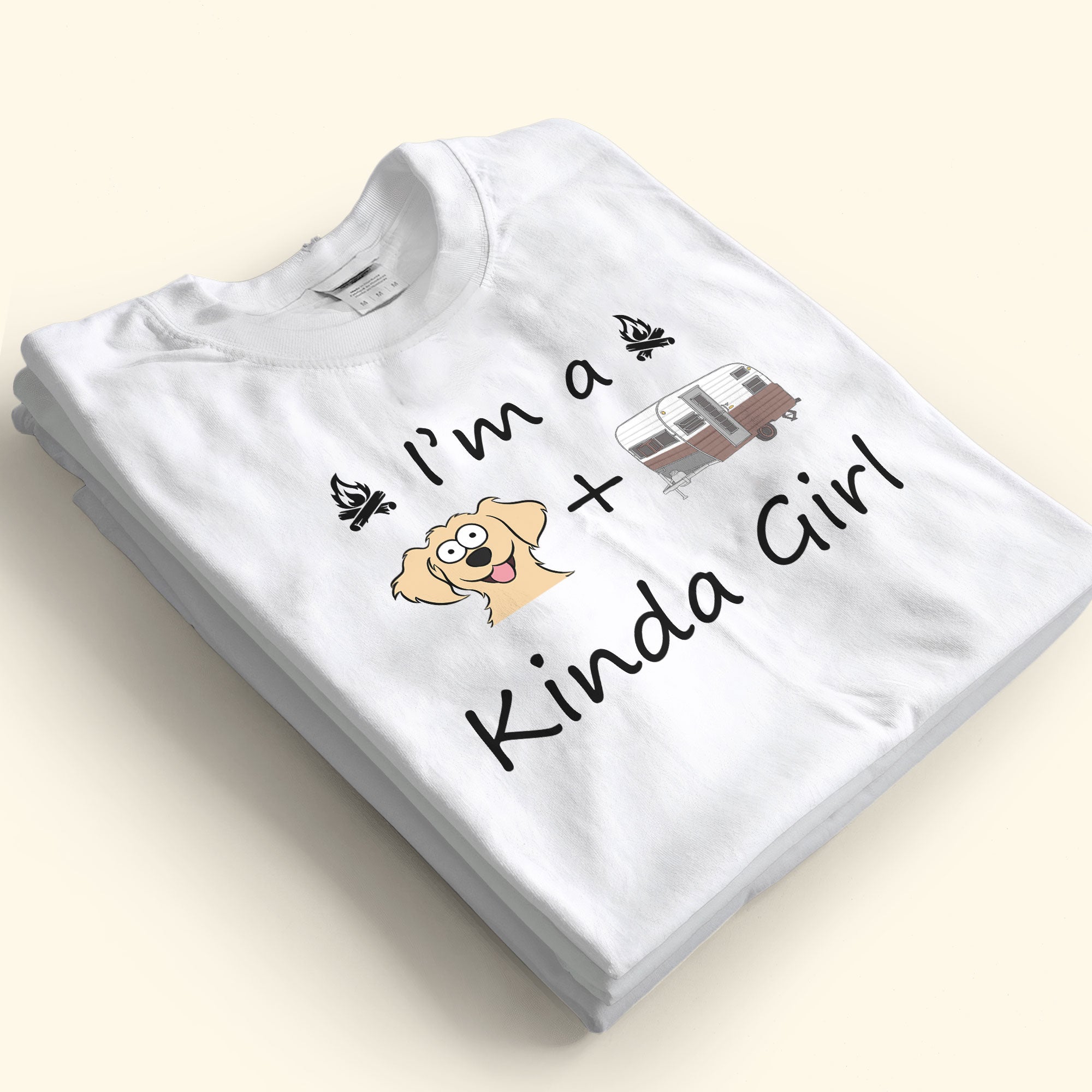 Dogs And Camper Kinda Girl - Personalized Shirt