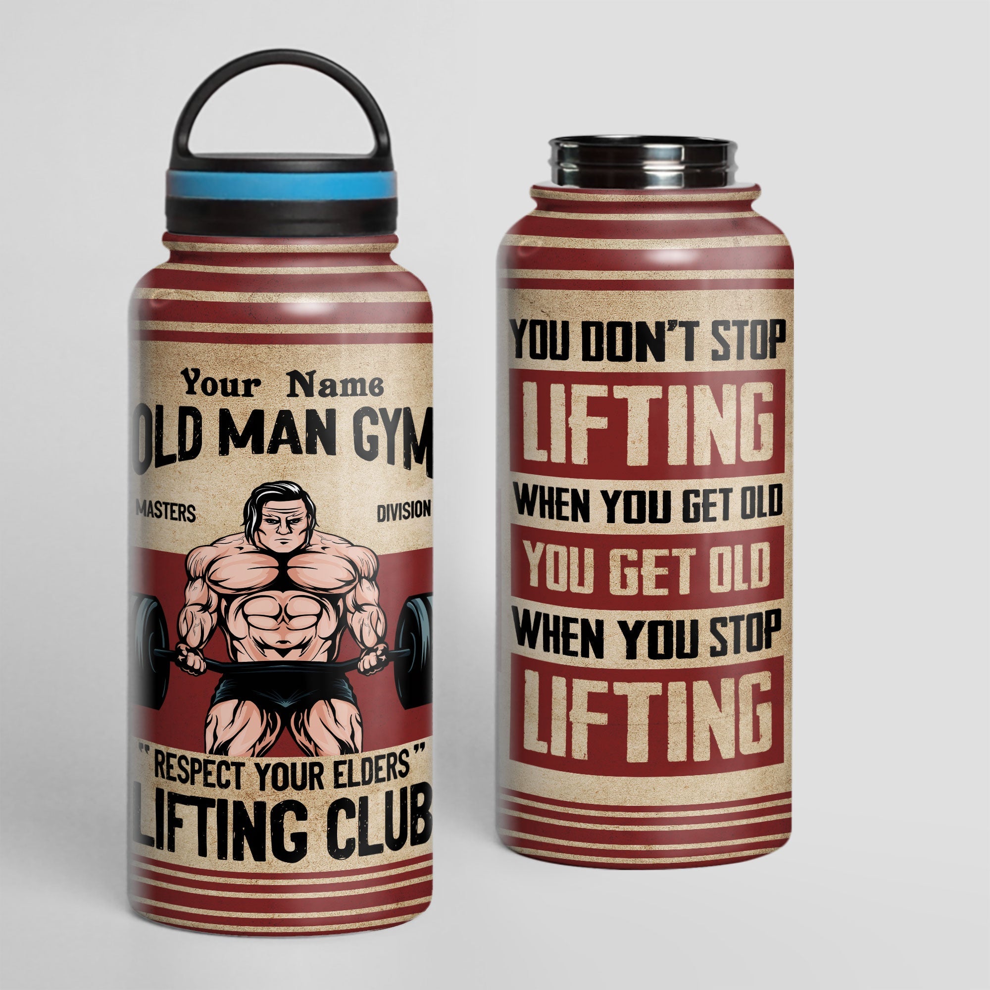 Don't Stop When You're Tired Stop When You're Done - Personalized 32oz Steel Water Bottle