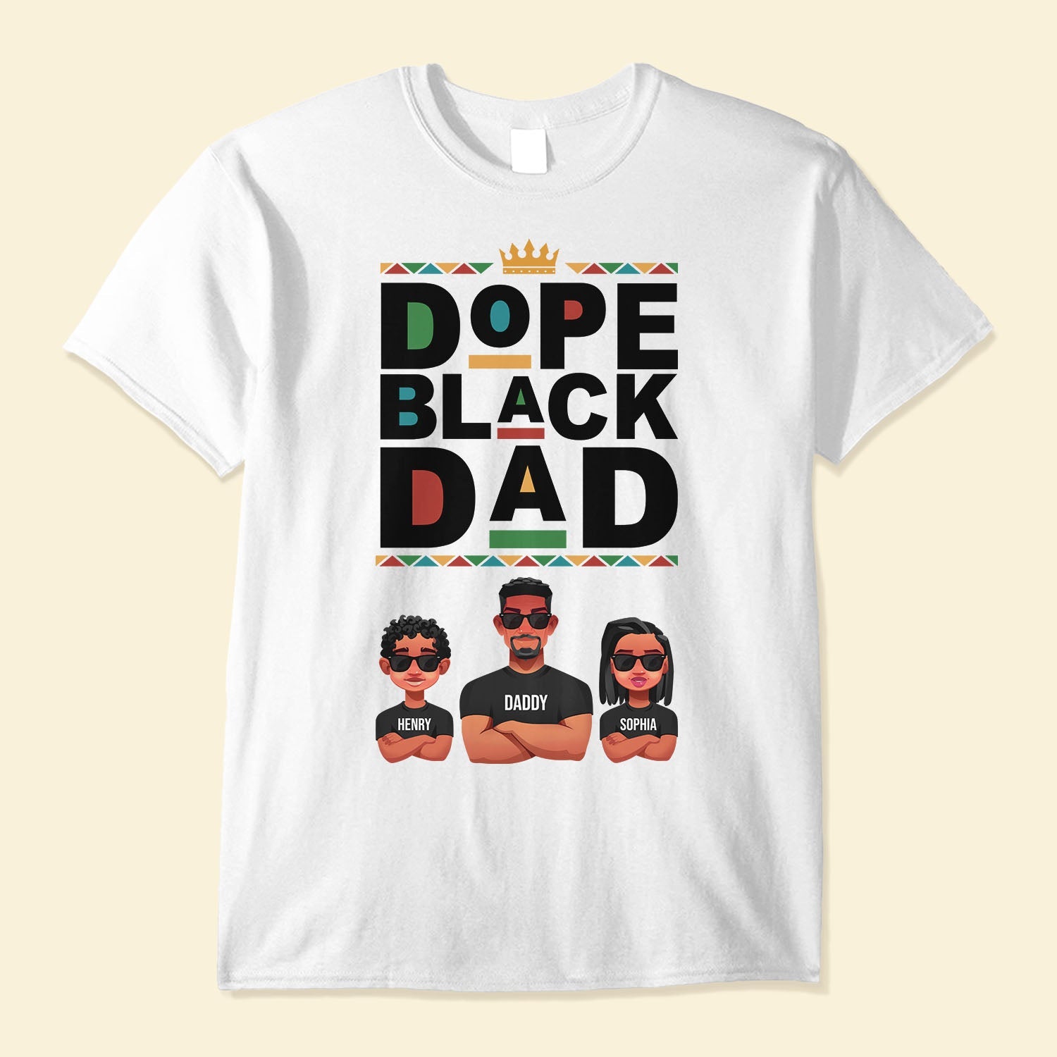 Dope Black Dad - Personalized Shirt