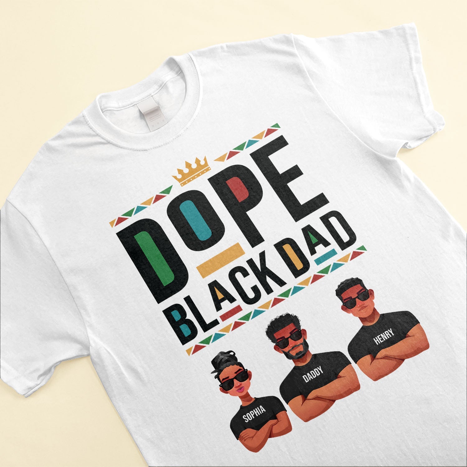 Dope Black Dad - Personalized Shirt