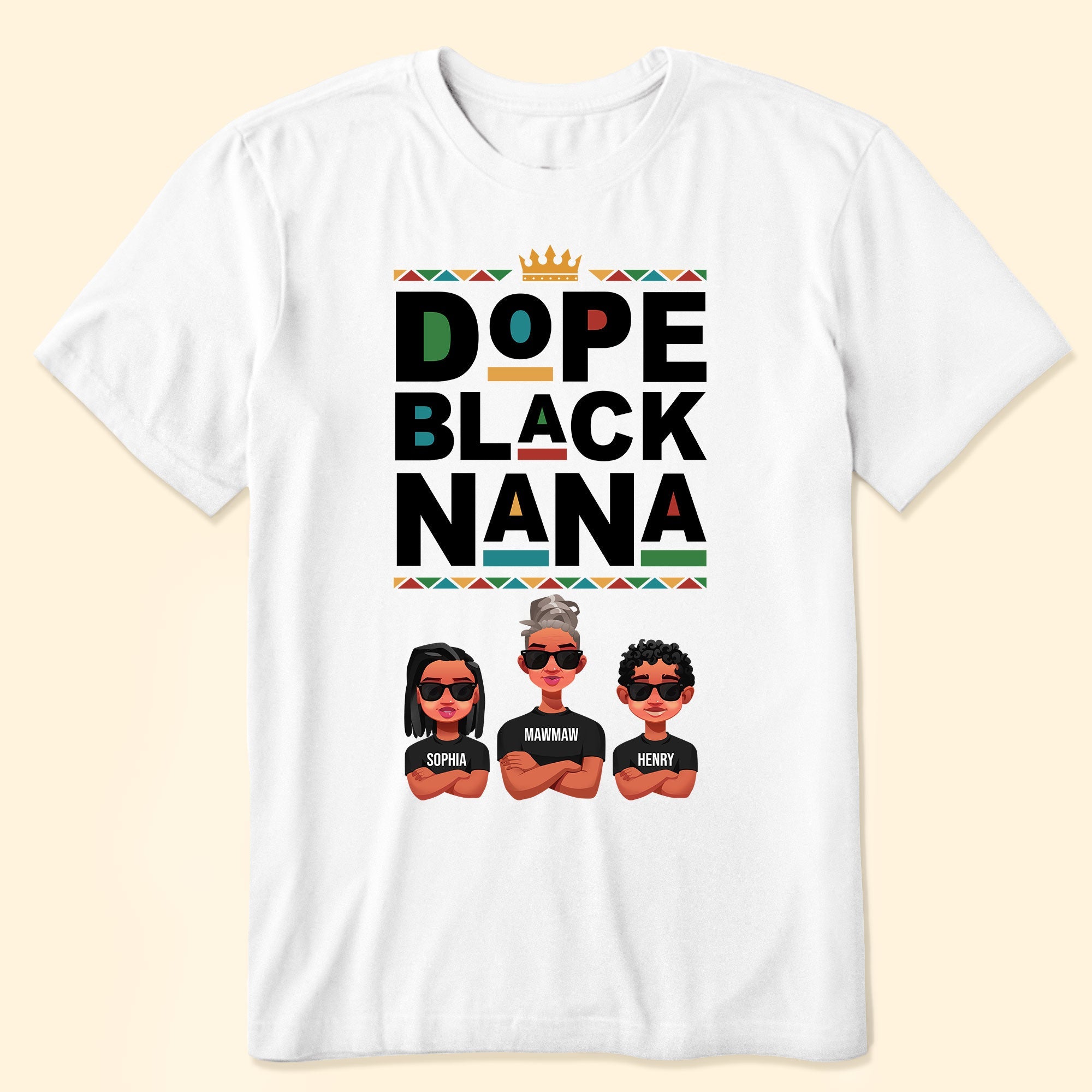 Dope Black Grandparents - Personalized Shirt