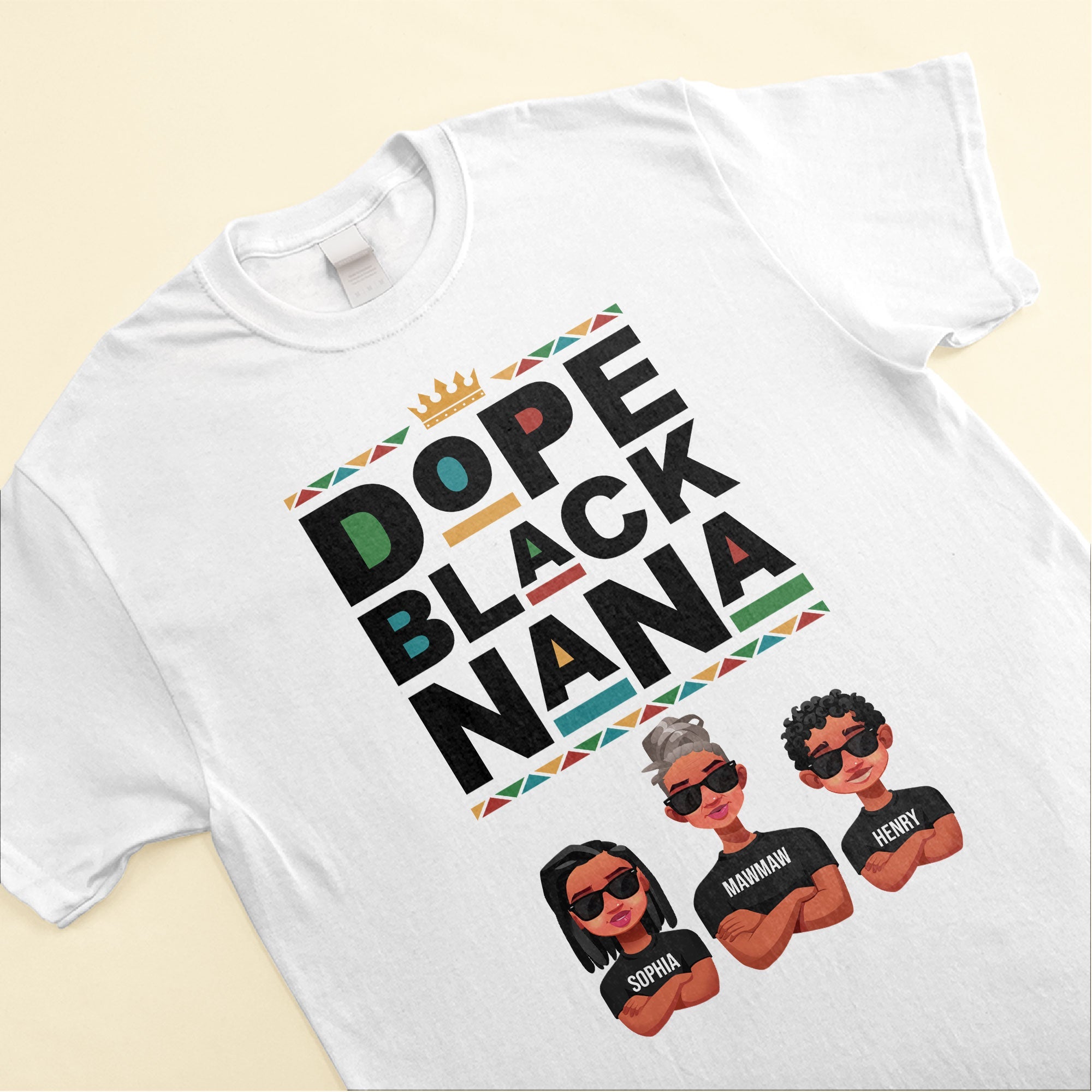 Dope Black Grandparents - Personalized Shirt