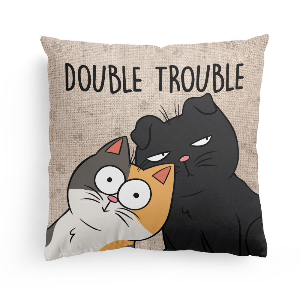 Double Trouble Meow Meow 2 - Personalized Pillow (Insert Included)