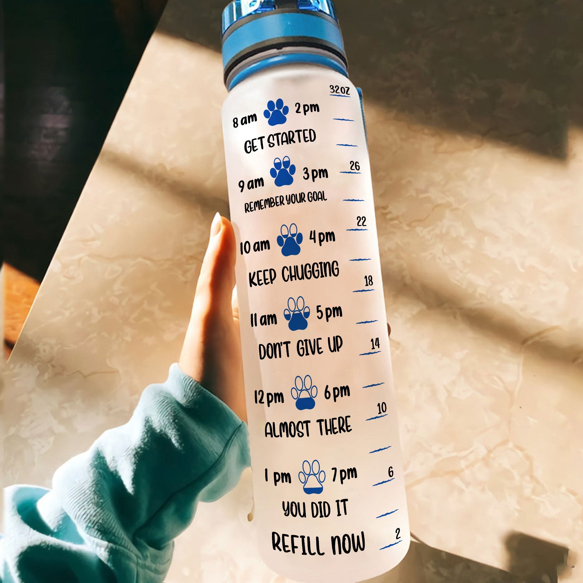 Drink Your Dog Gone Water - Personalized Water Tracker Bottle