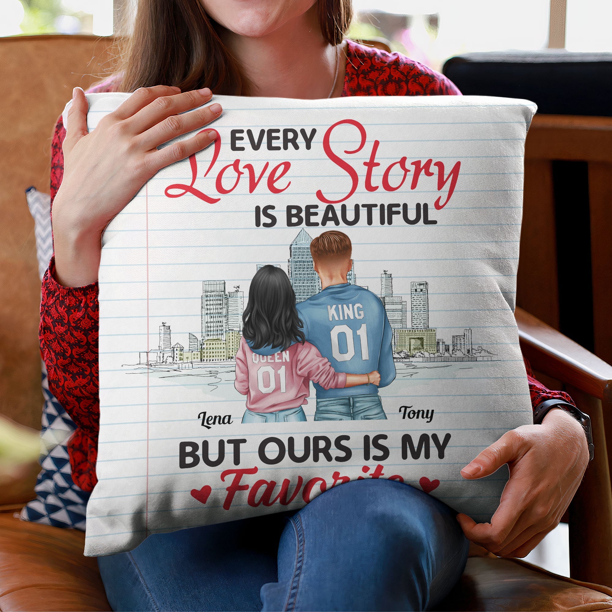 Every Love Story Is Beautiful - Personalized Pillow (Insert Included) - Birthday, Anniversary, Loving Gift For Husband, Wife, Couple, Partner