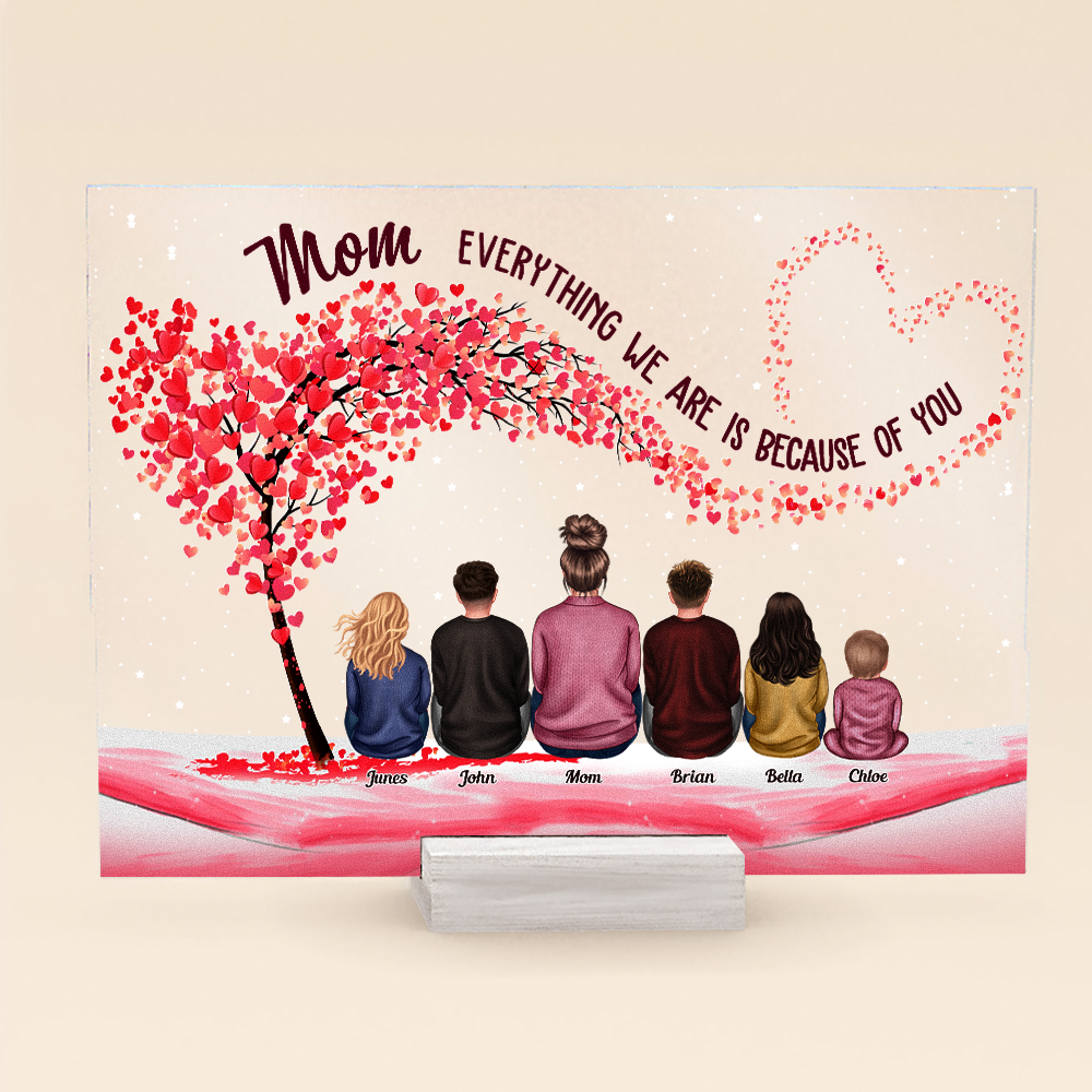 Everything We Are Is Because Of You - Personalized Acrylic Plaque