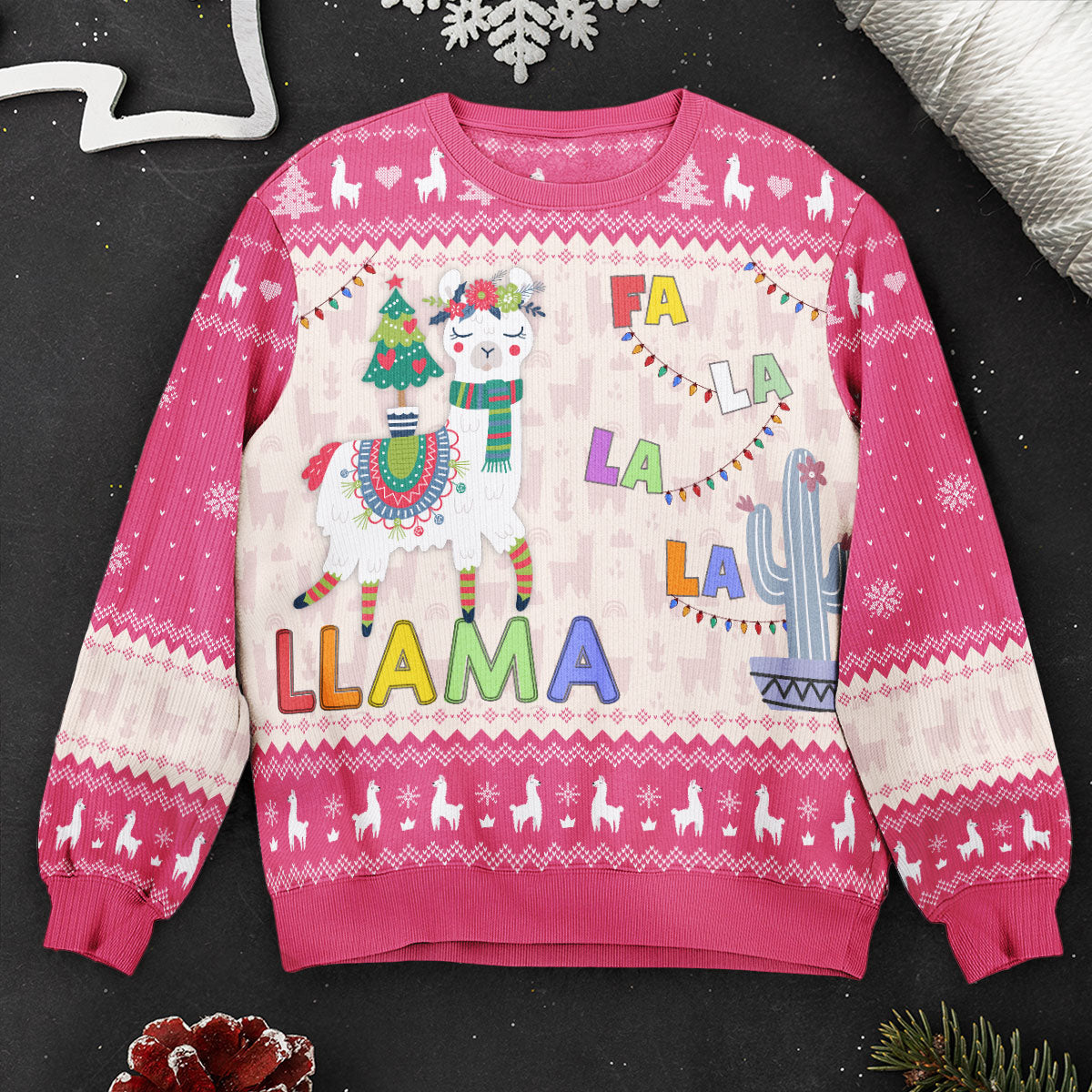 Fa La La La Llma - Personalized Ugly Sweater