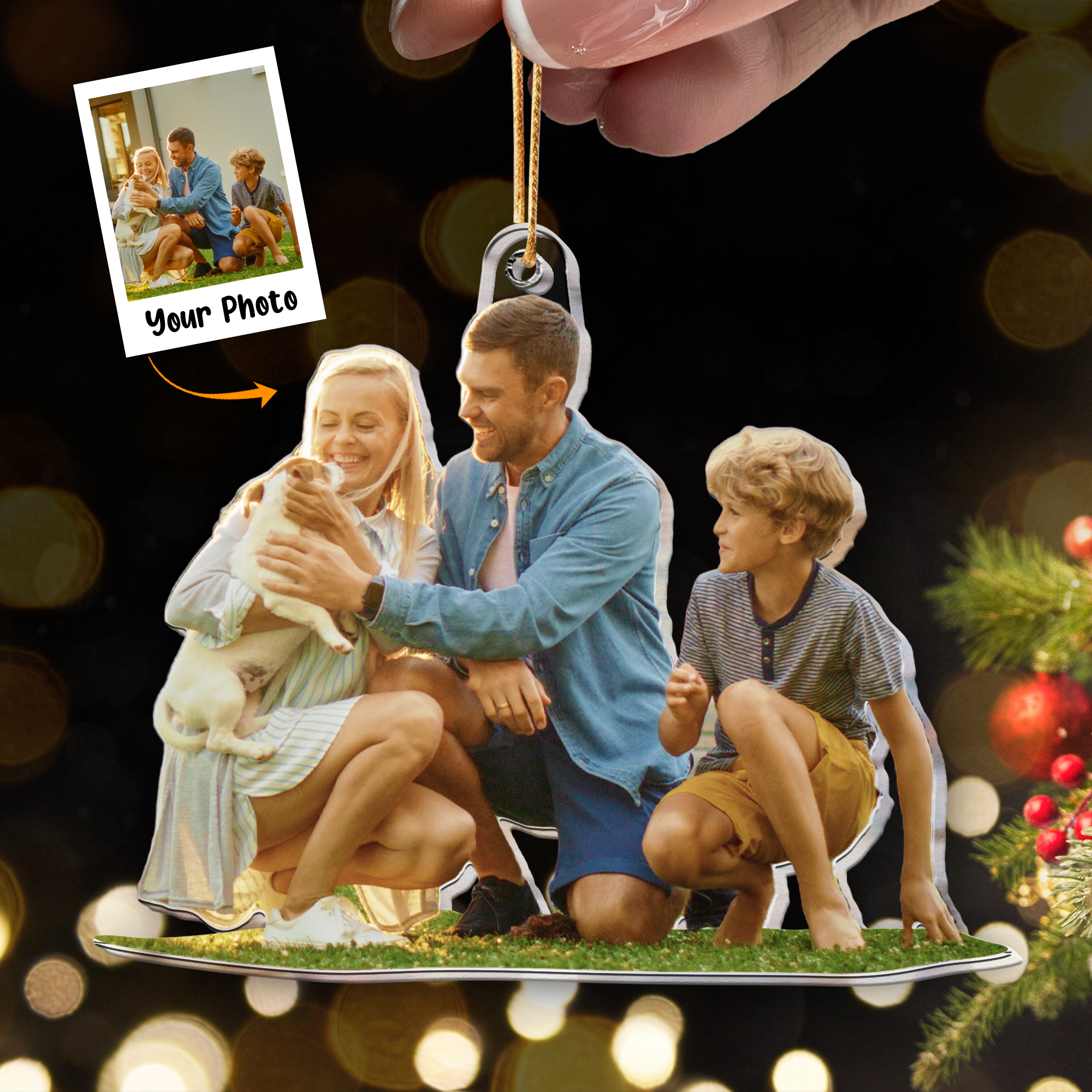 Family Gift - Personalized Family Photo Ornament