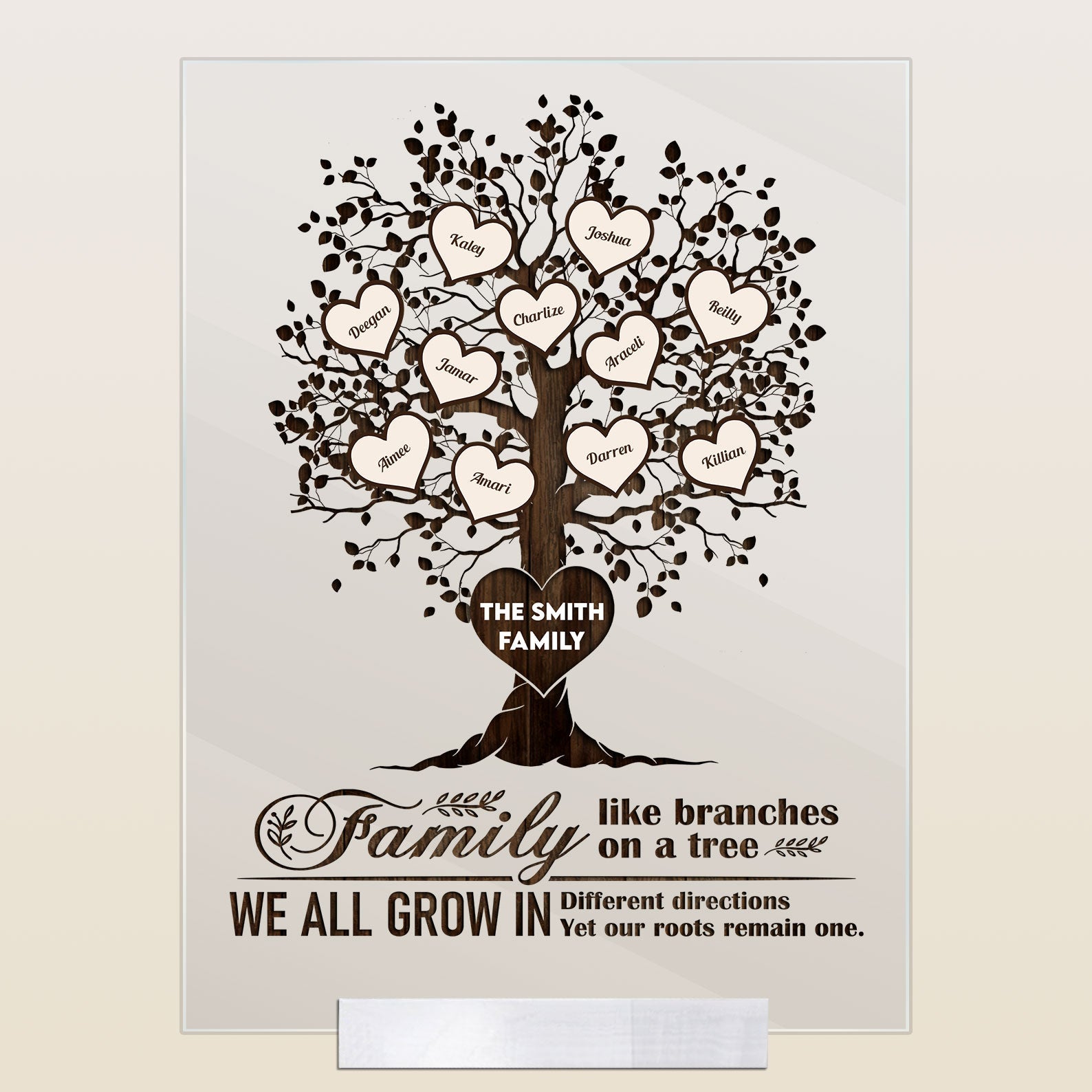 Family Like Branches On A Tree - Personalized Acrylic Plaque - Birthday, Christmas, New Year  Gift For Sisters, Brothers, Sibling