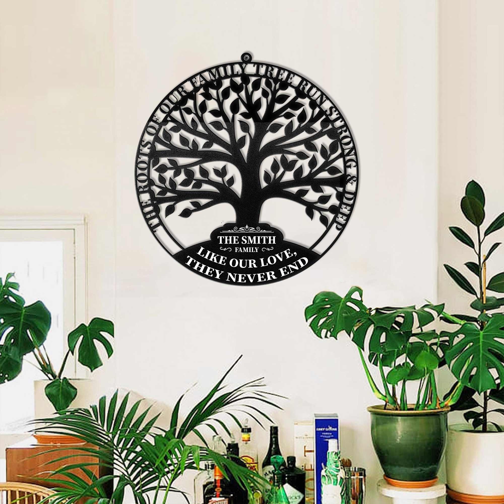 Family Tree - Personalized Custom Shaped Metal Sign