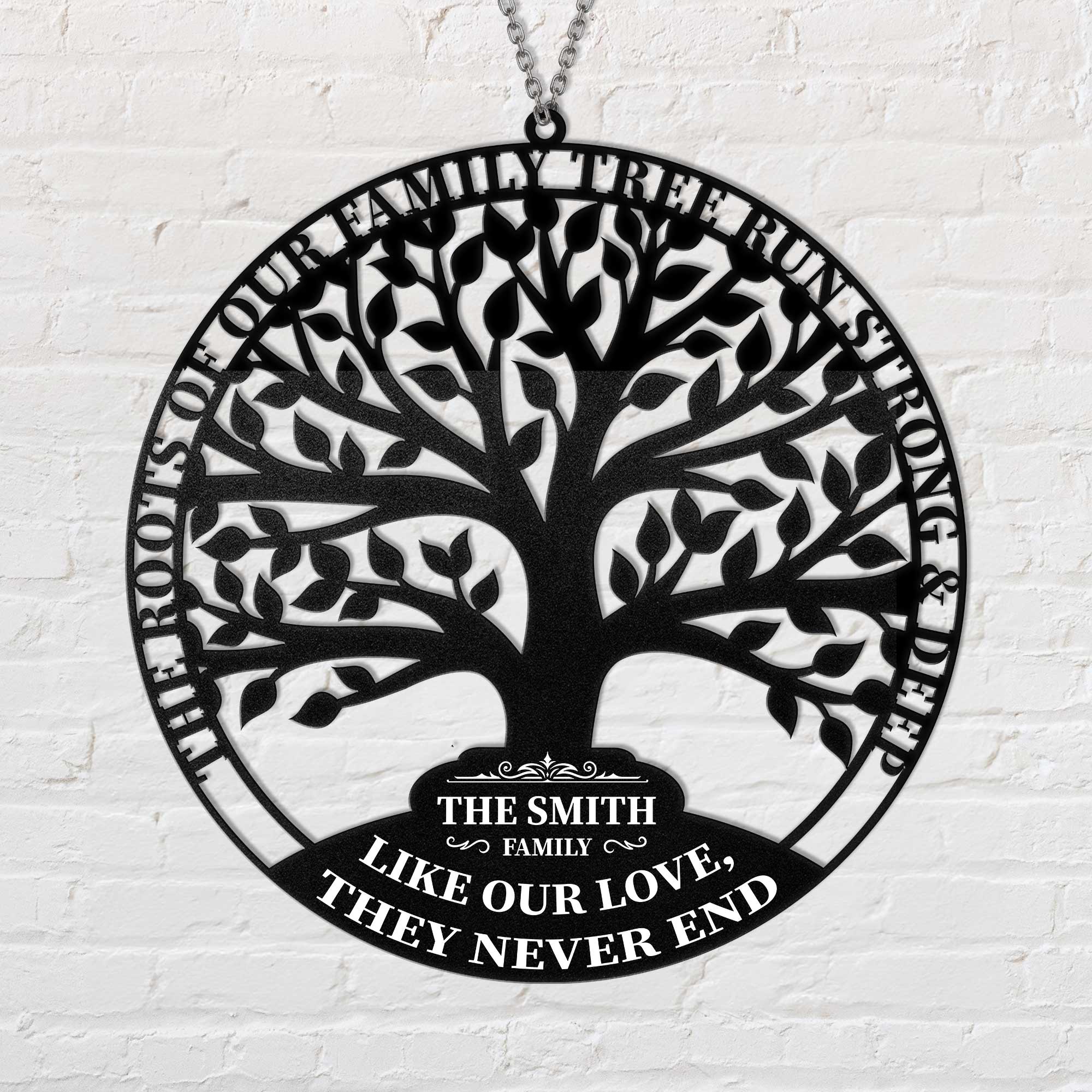 Family Tree - Personalized Custom Shaped Metal Sign