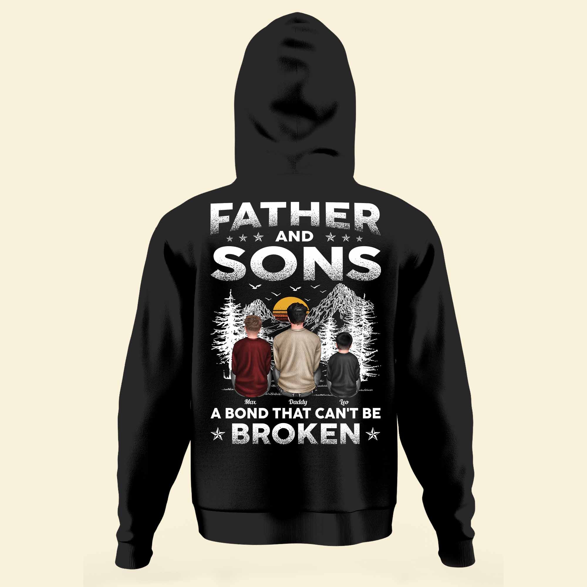 Father & Children A Bond That Can't Be Broken - Personalized Back Printed Shirt