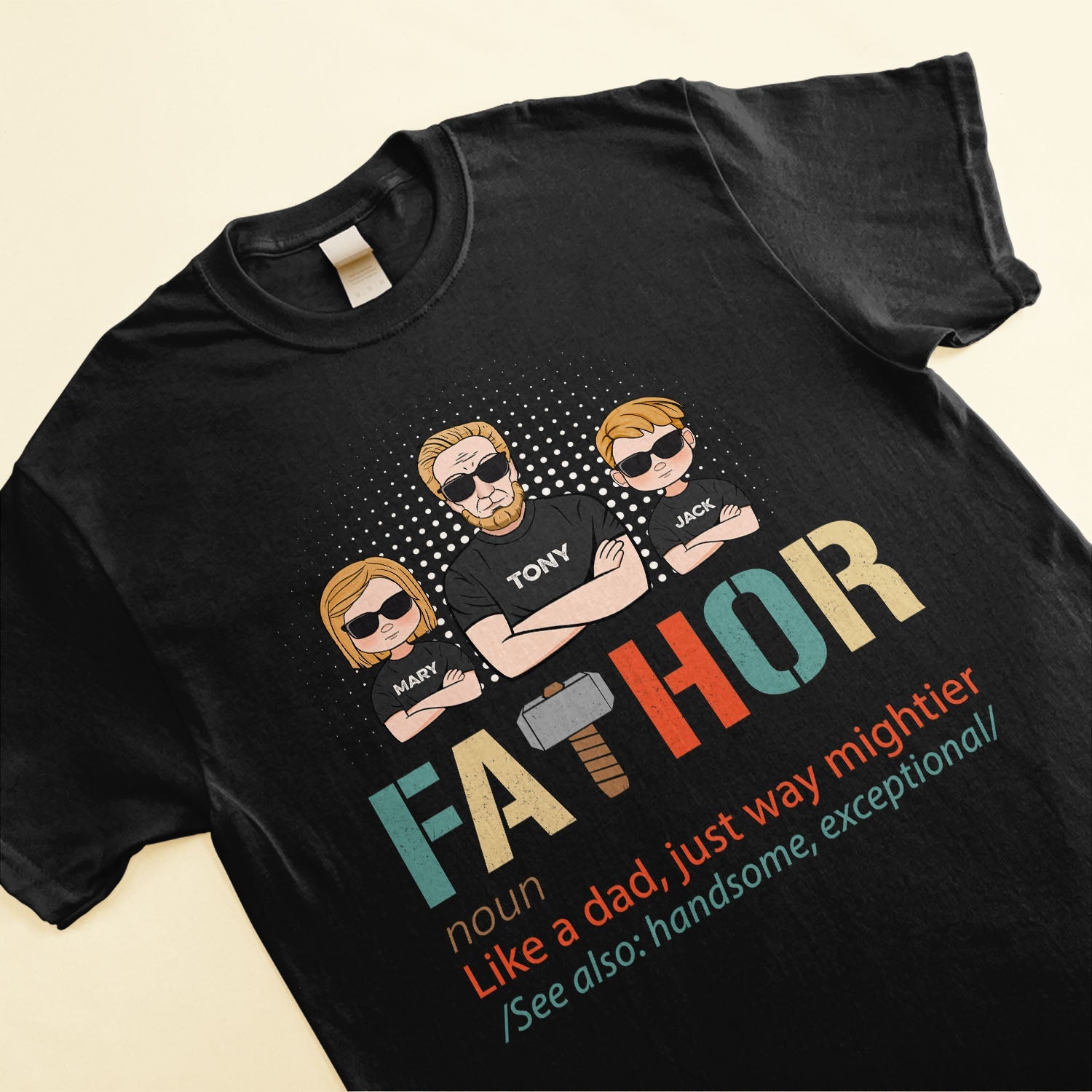 Fathor - Mightier Dad - Personalized Shirt - Birthday, Father's Day Gift For Father, Dad, Papa