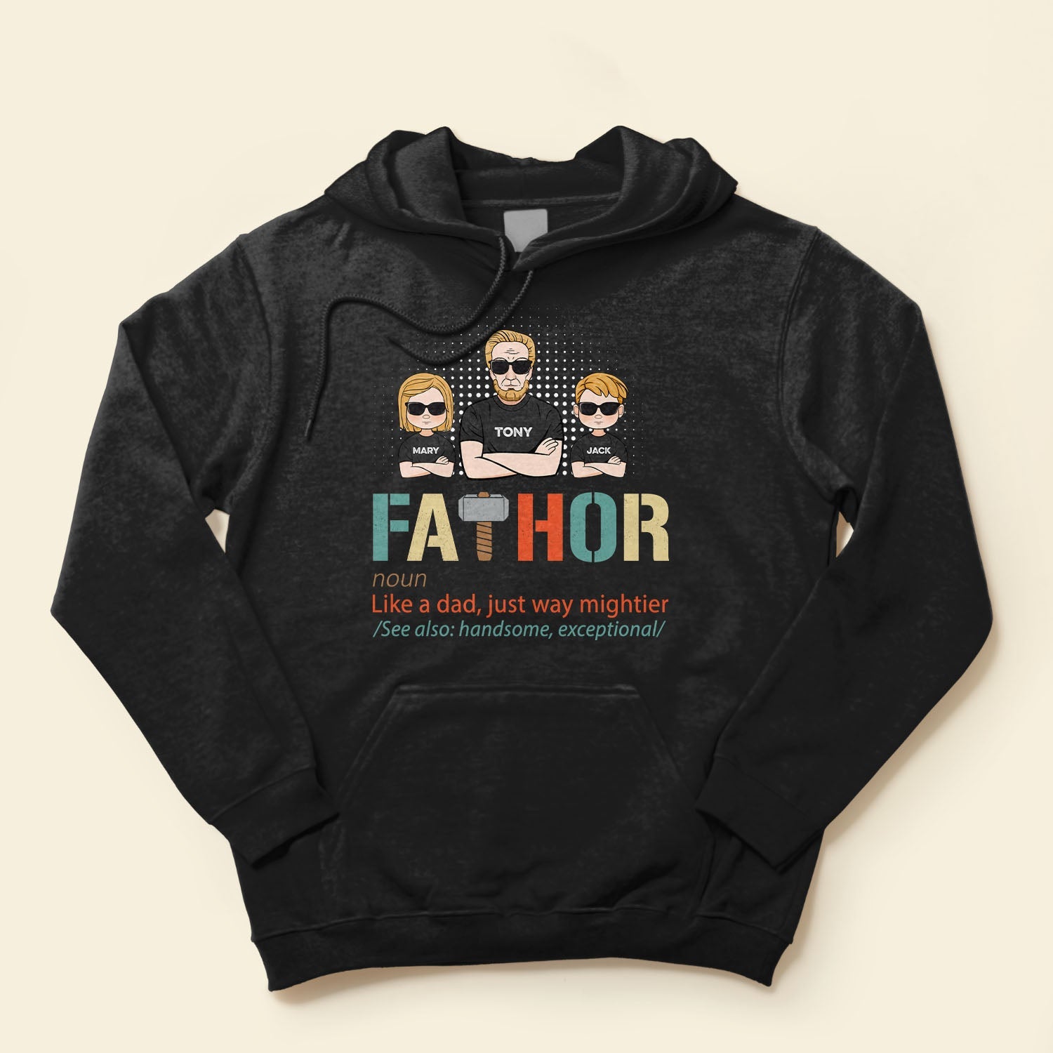 Fathor - Mightier Dad - Personalized Shirt - Birthday, Father's Day Gift For Father, Dad, Papa