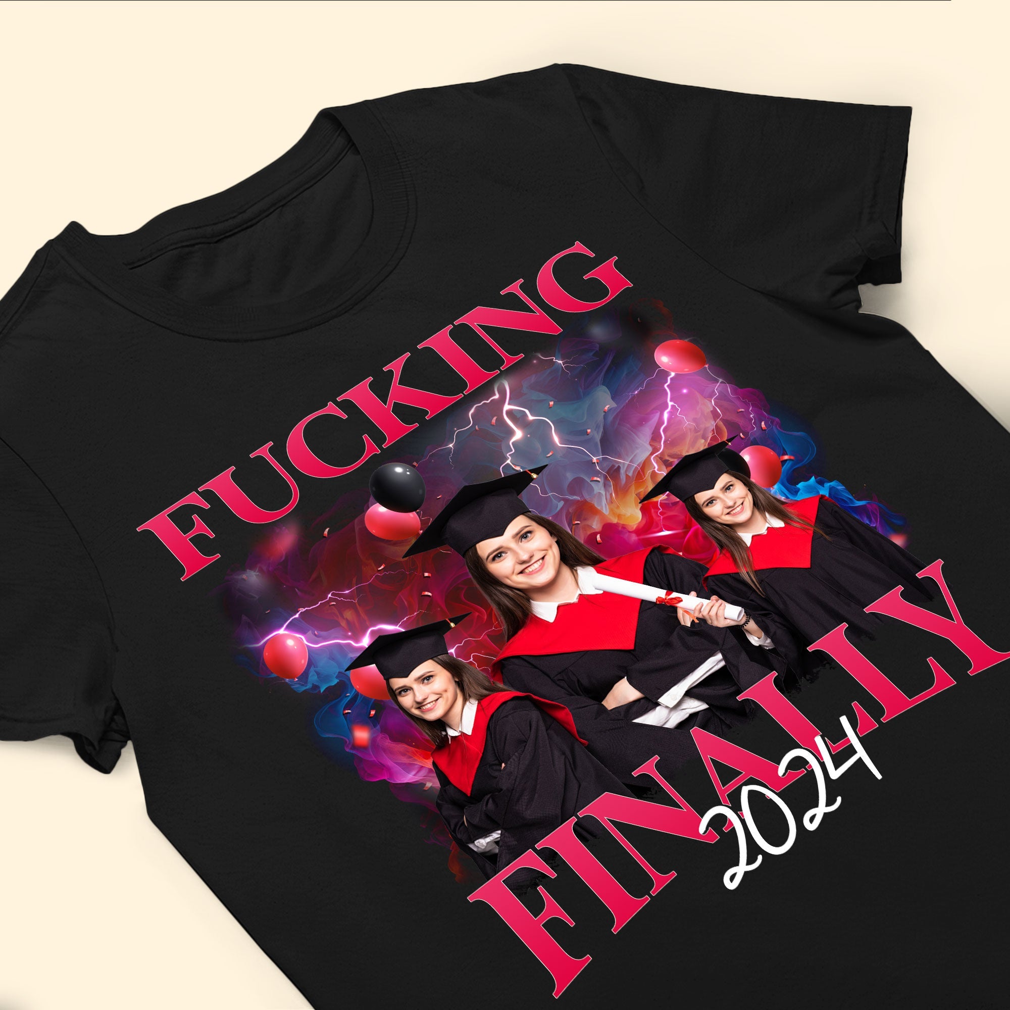 F*cking Finally Graduation - Personalized Photo Shirt