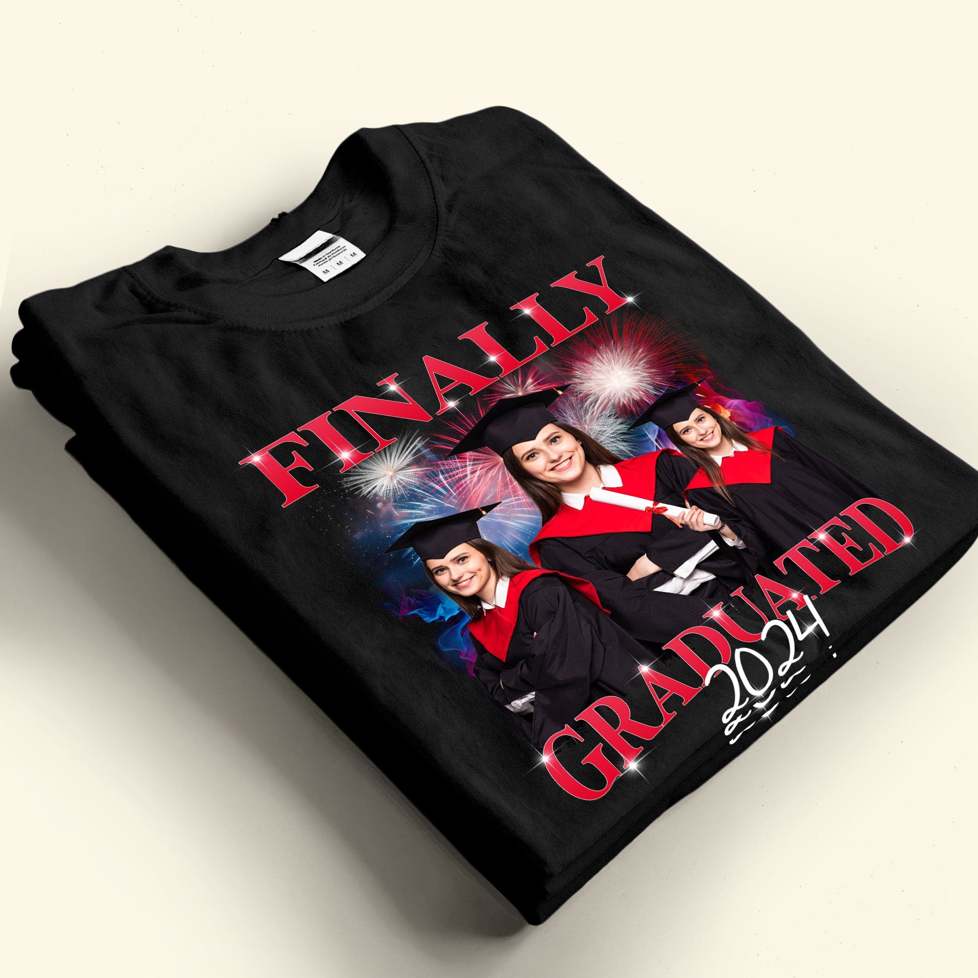 Finally Graduated - Personalized Photo Comfort Tee