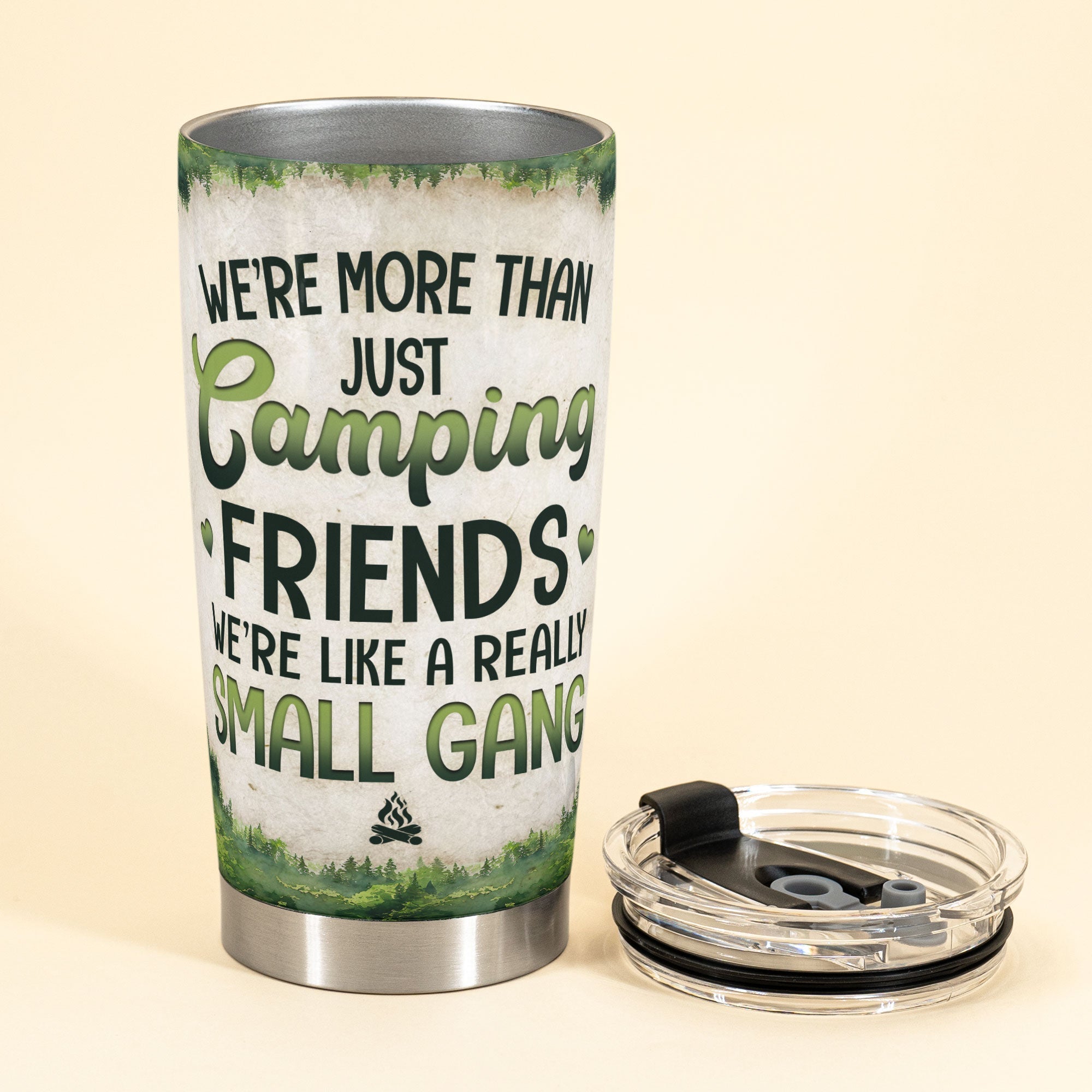 Fires Friends Fun Camping Crew - Personalized Tumbler Cup