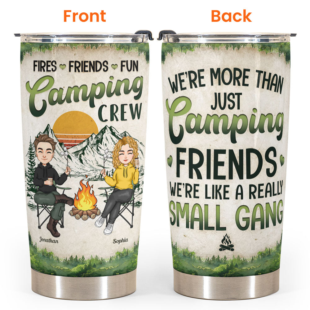 Fires Friends Fun Camping Crew - Personalized Tumbler Cup