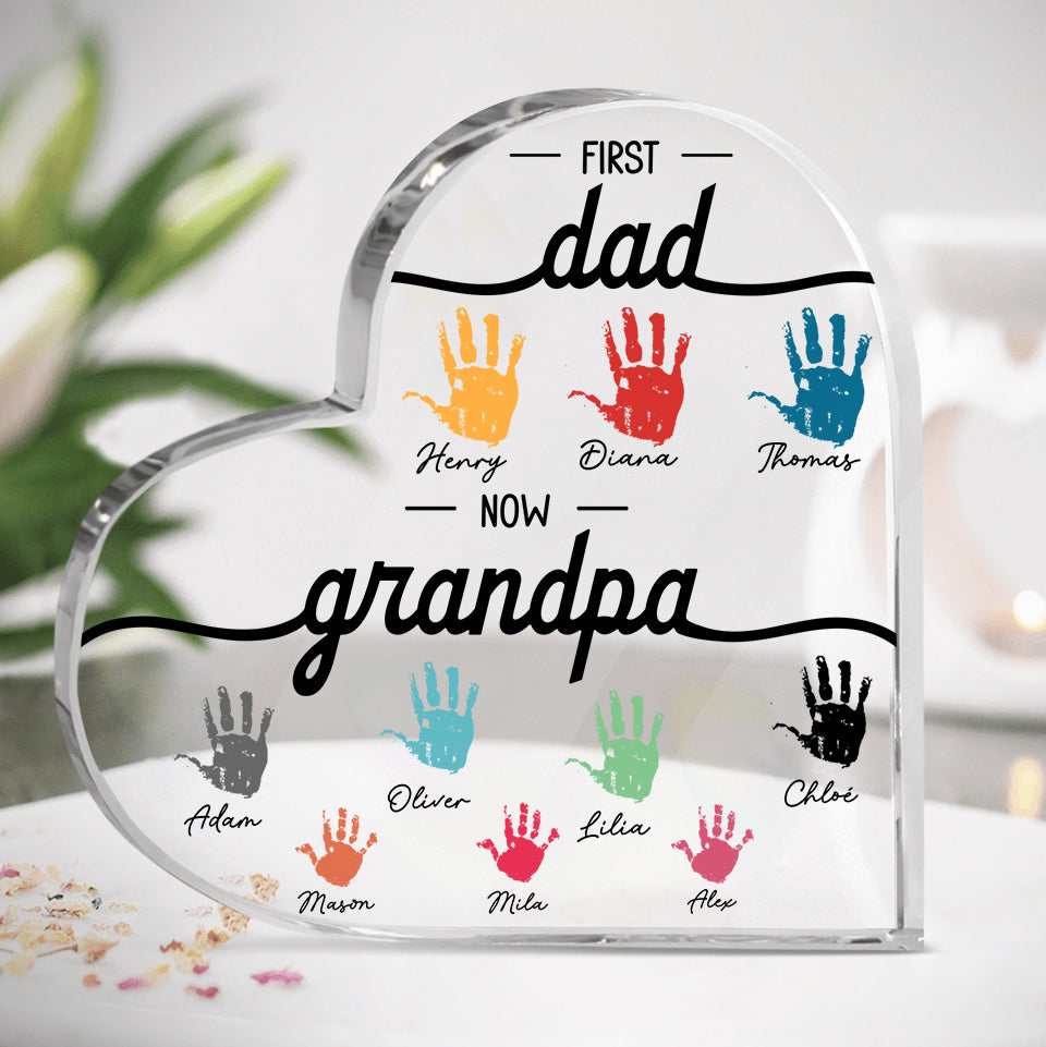 First Dad Now Grandpa - Personalized Acrylic Plaque