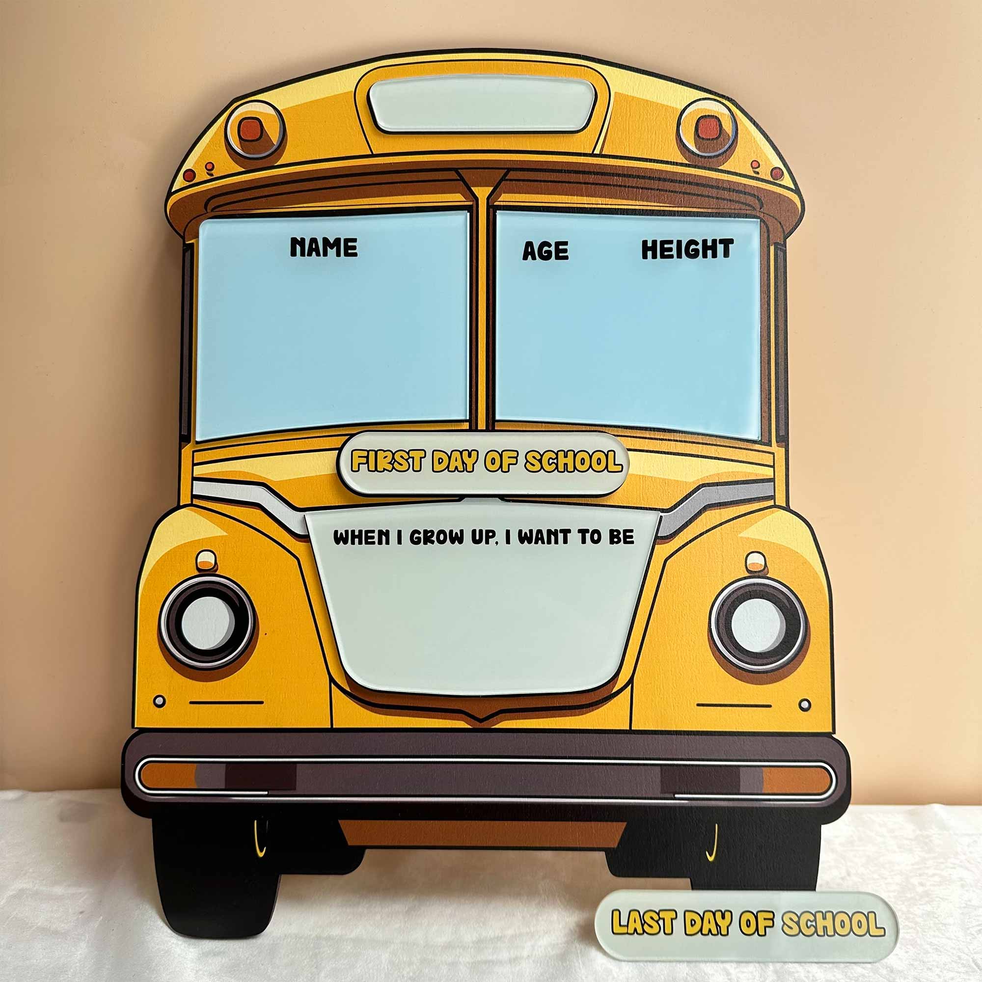 First Day Of School Bus - Personalized First Day of Kindergarten Sign