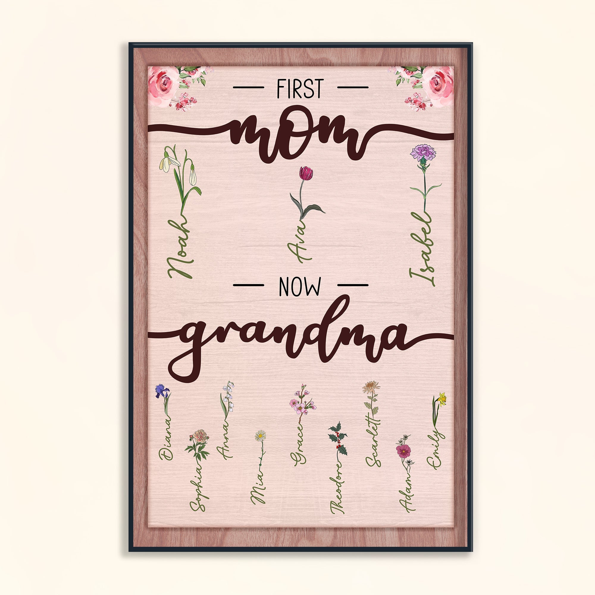 First Mom Now Grandma - Personalized Poster