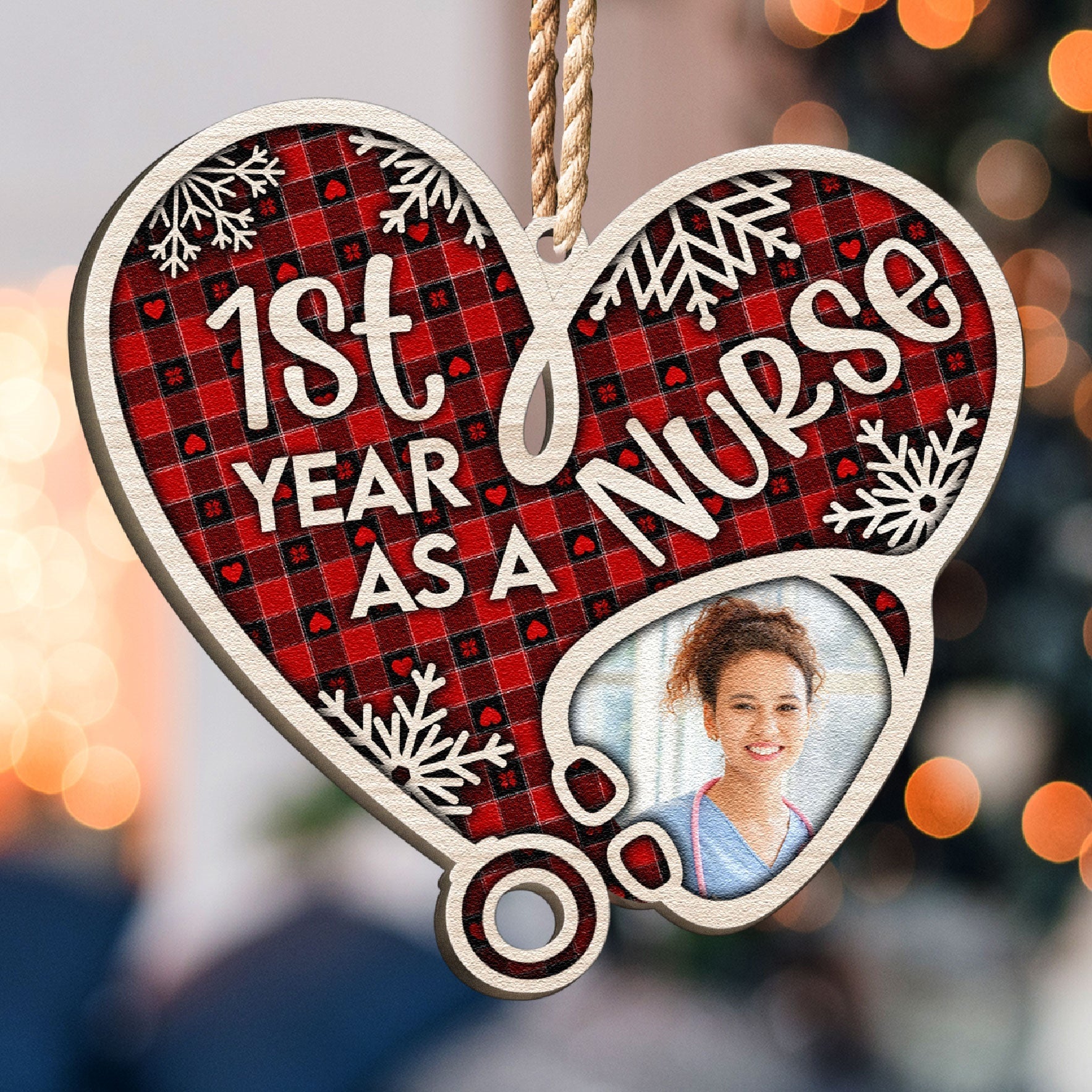 First Year As A Nurse - Personalized Wooden Ornament