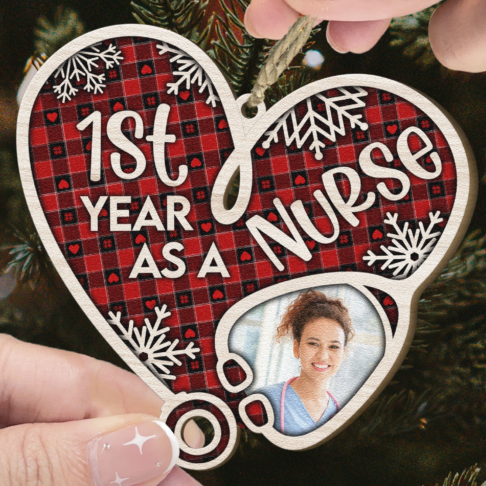 First Year As A Nurse - Personalized Wooden Ornament