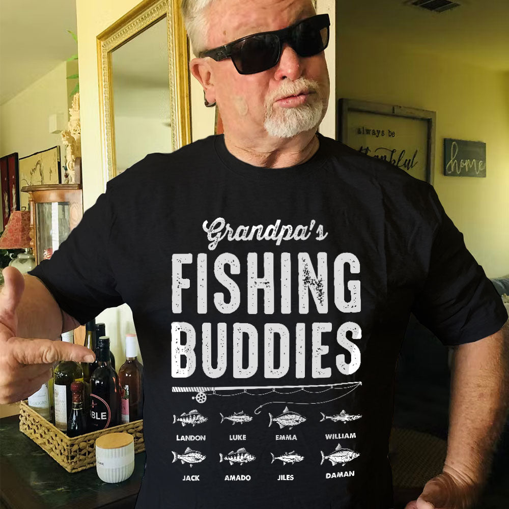 Fishing Buddies Gift For Grandpa Dad Father's Day Birthday Gift - Personalized Shirt