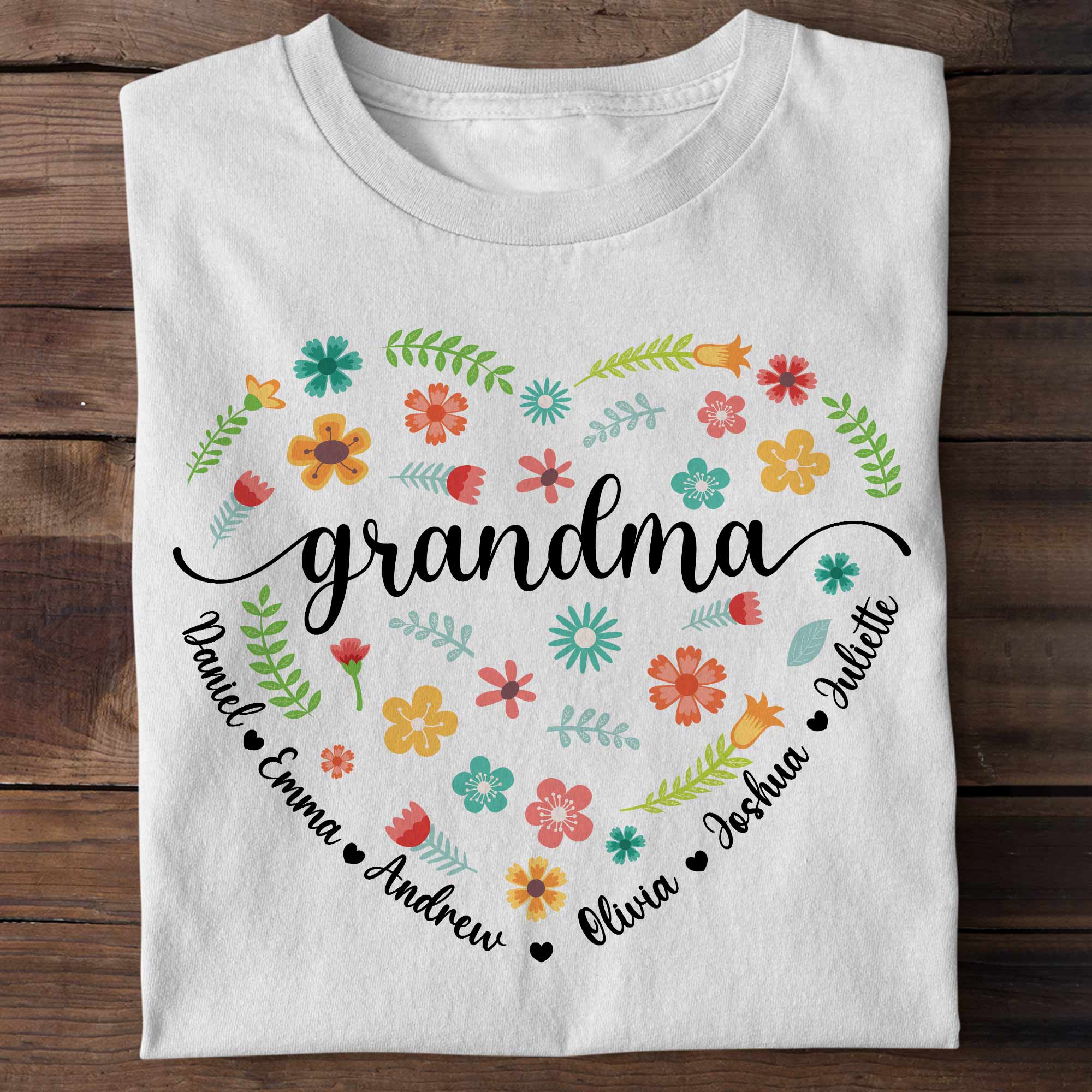 Flower Grandma - Personalized Shirt