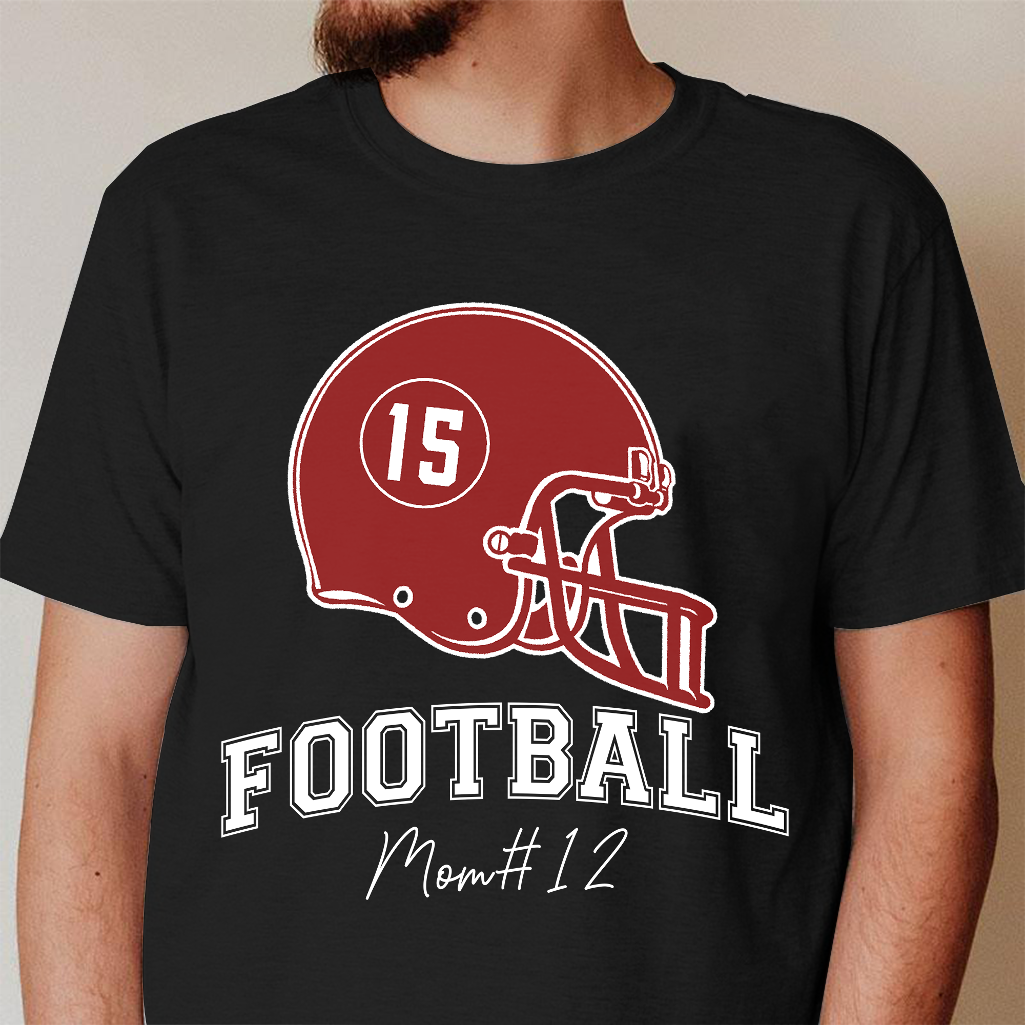 Football Mom Family Game Day Custom Football Team - Personalized Photo Shirt