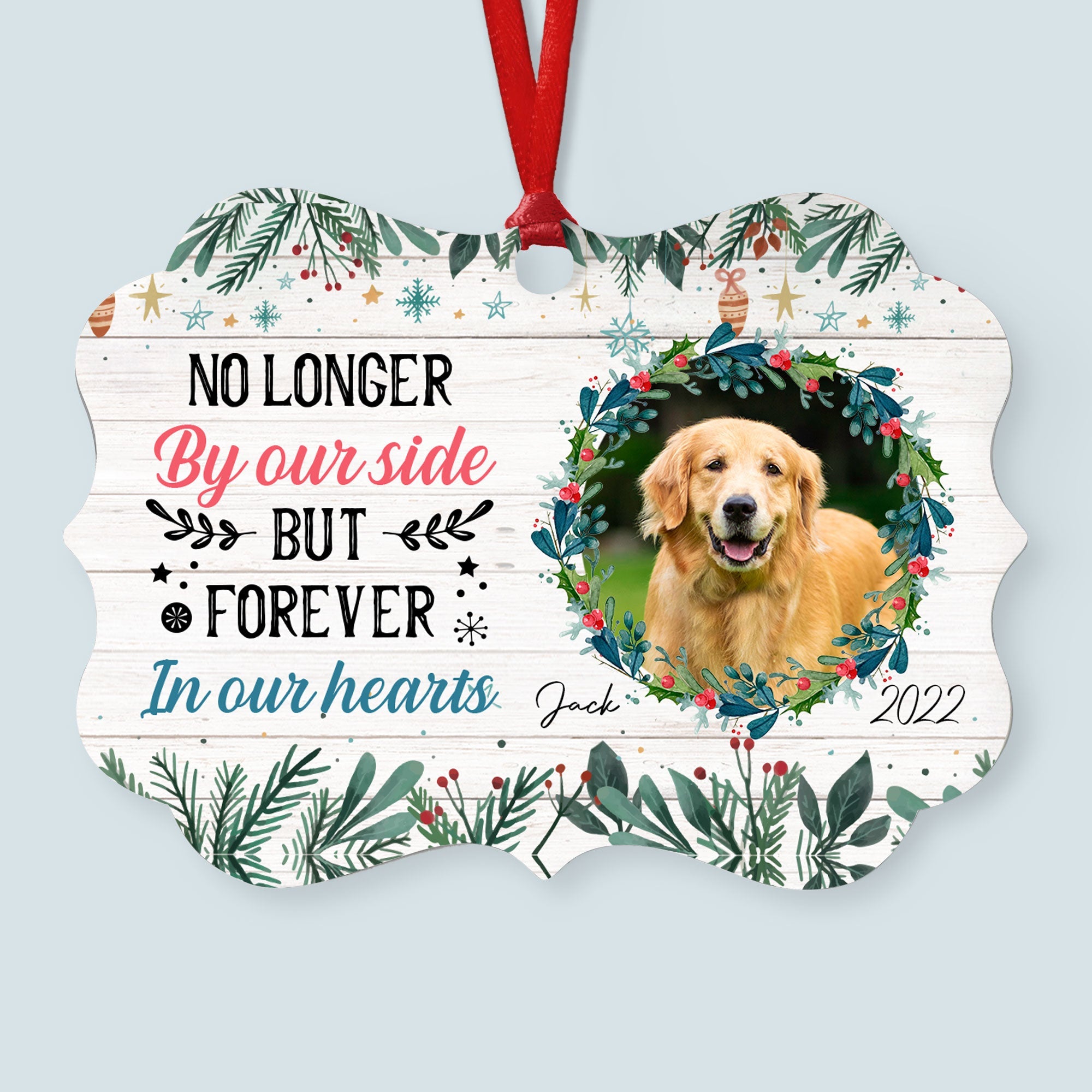 Forever In My Heart - Personalized Aluminum Ornament - Christmas, Memorial Gift For Pet Loss Owners, Cat Lover, Dog Lover