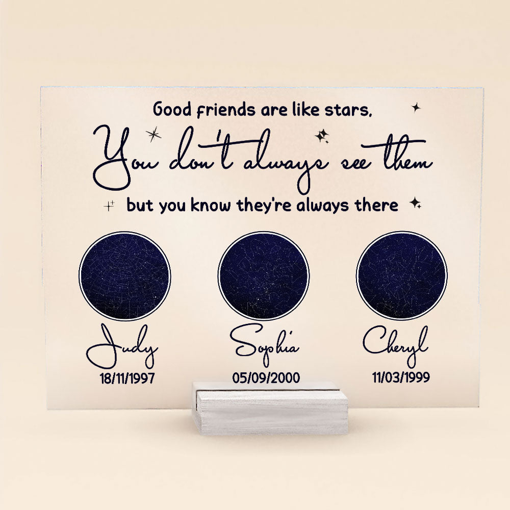 Friends Are Always There - Personalized Acrylic Plaque