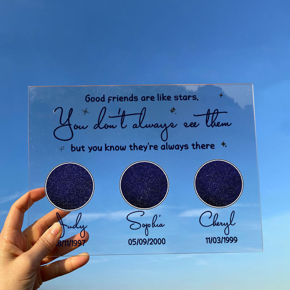 Friends Are Always There - Personalized Acrylic Plaque