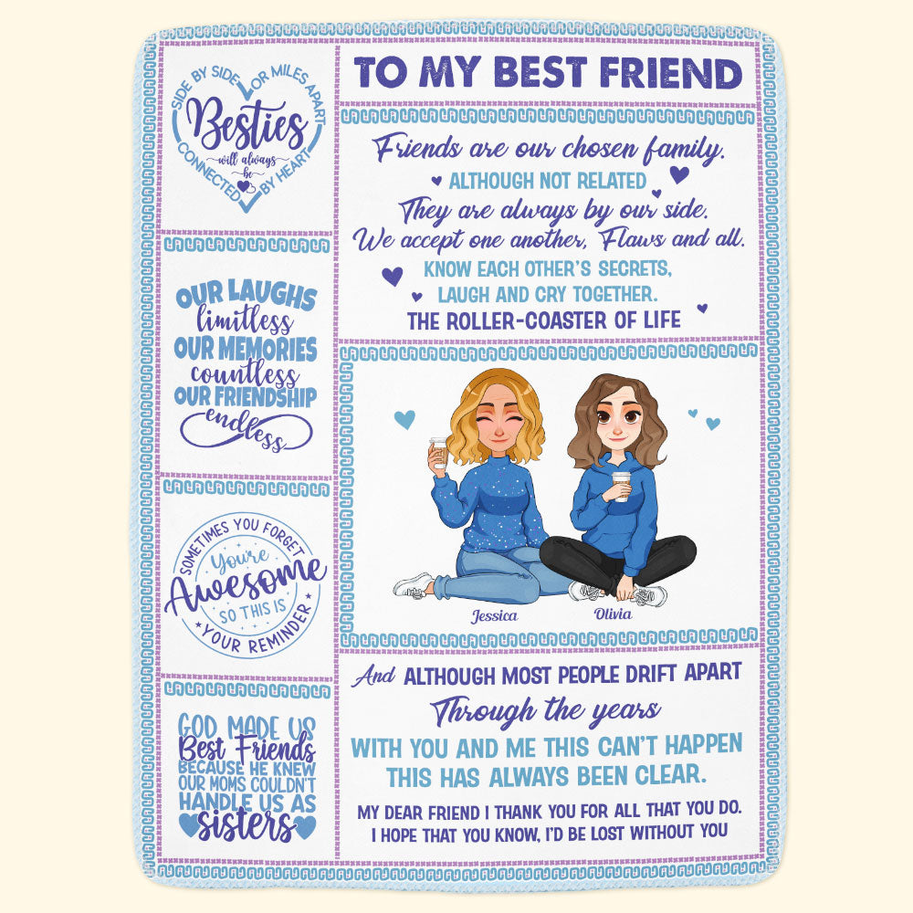 Friends Are Our Chosen Family Friendship - Personalized Blanket