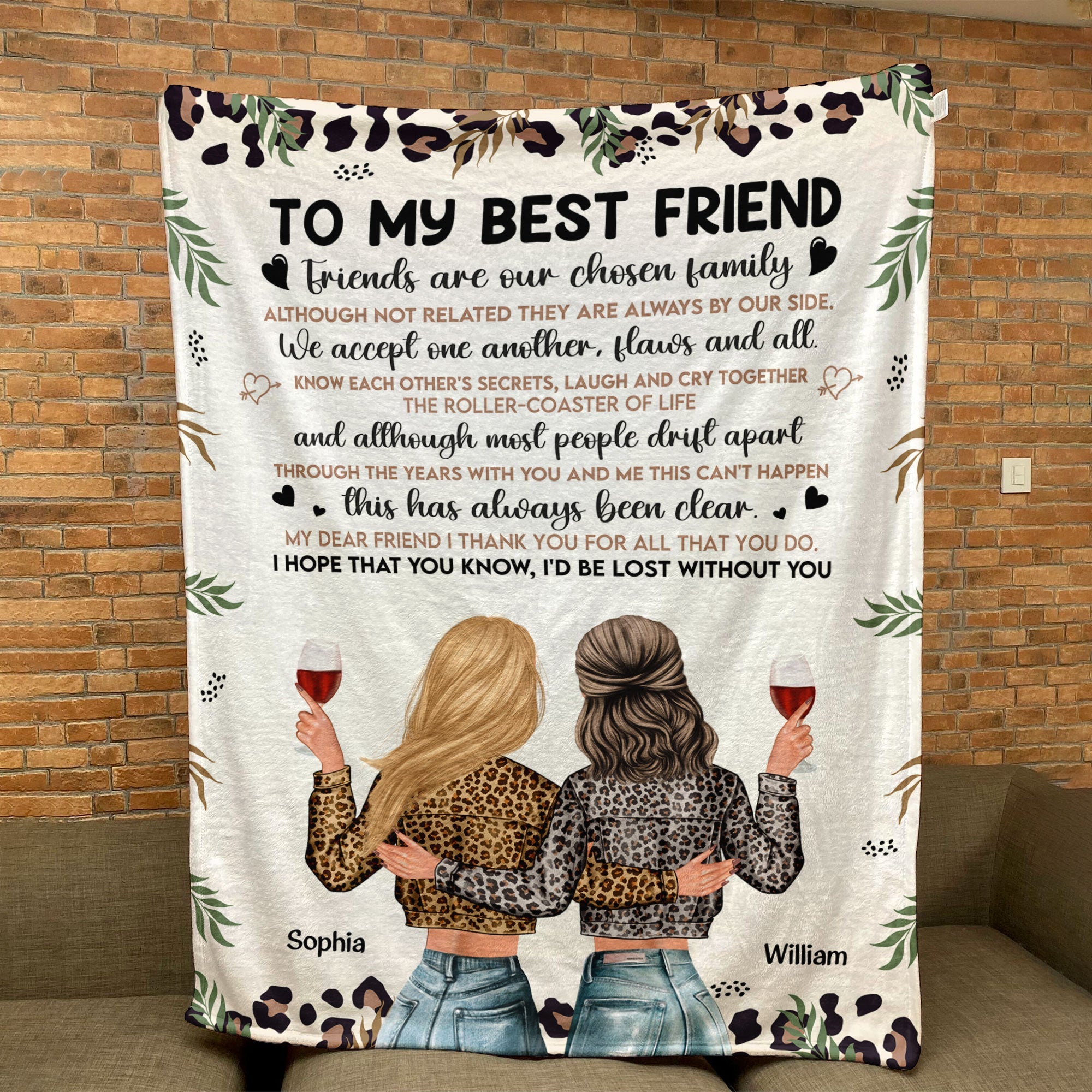 Friends Are Our Chosen Family - Personalized Blanket