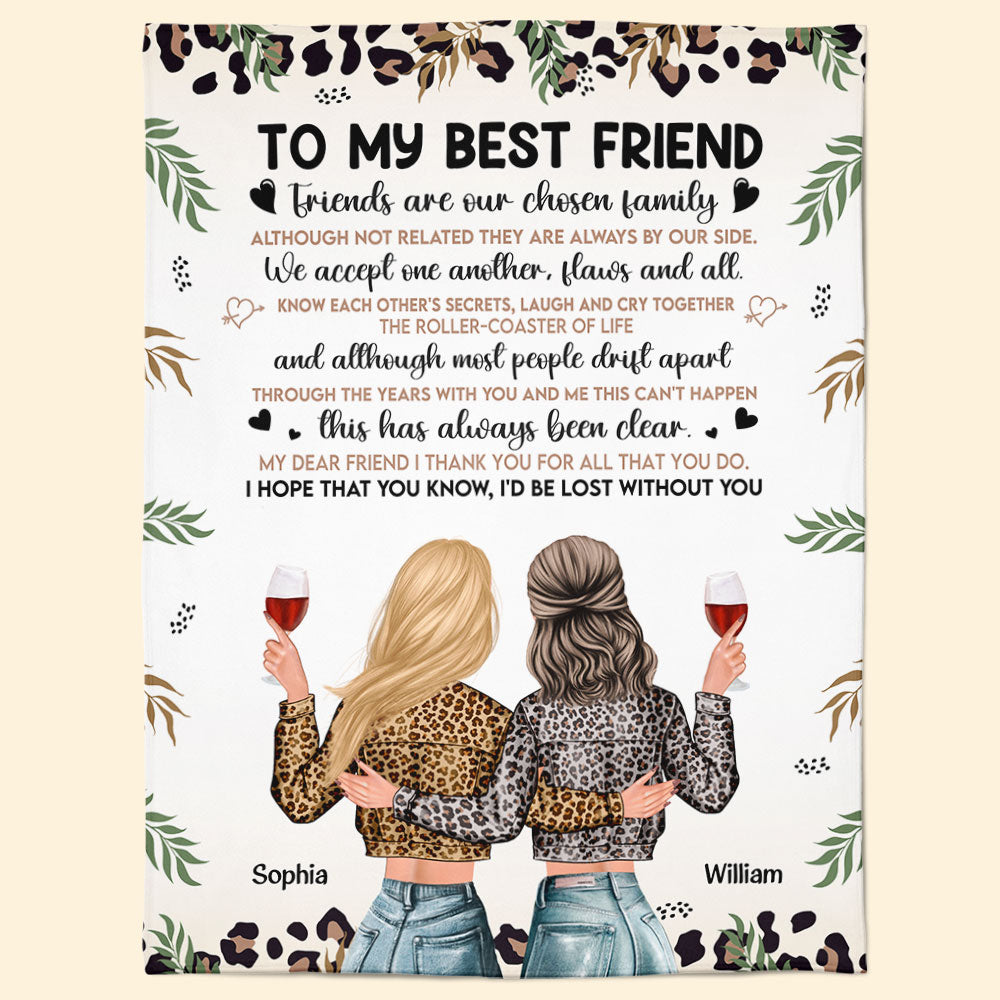 Friends Are Our Chosen Family - Personalized Blanket