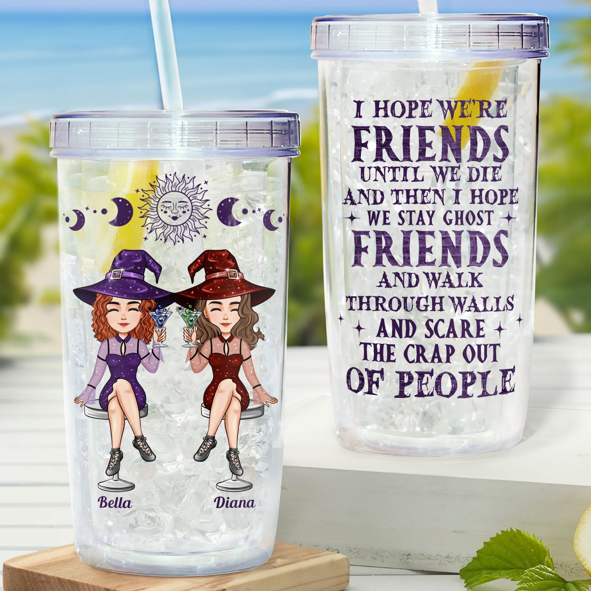 Friends Until We Die - Personalized Acrylic Tumbler With Straw