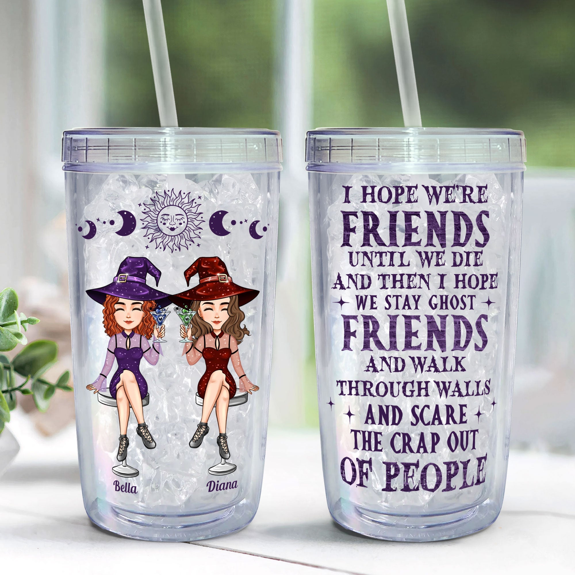 Friends Until We Die - Personalized Acrylic Tumbler With Straw