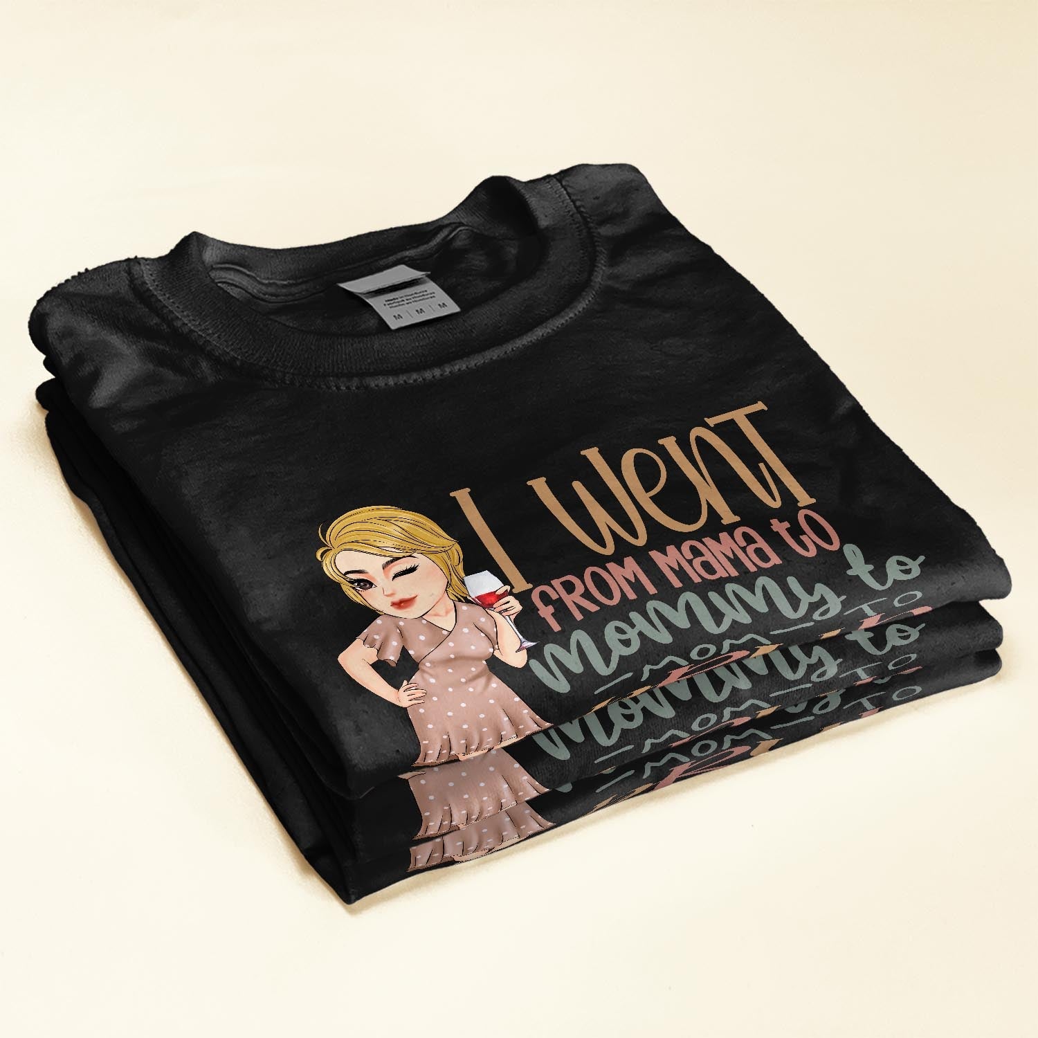 From Mama To Mommy To Mom To Bruh - Personalized Shirt - Birthday, Funny, Mother's Day Gift For Mom, Mother, Wife, Grandma, Nana