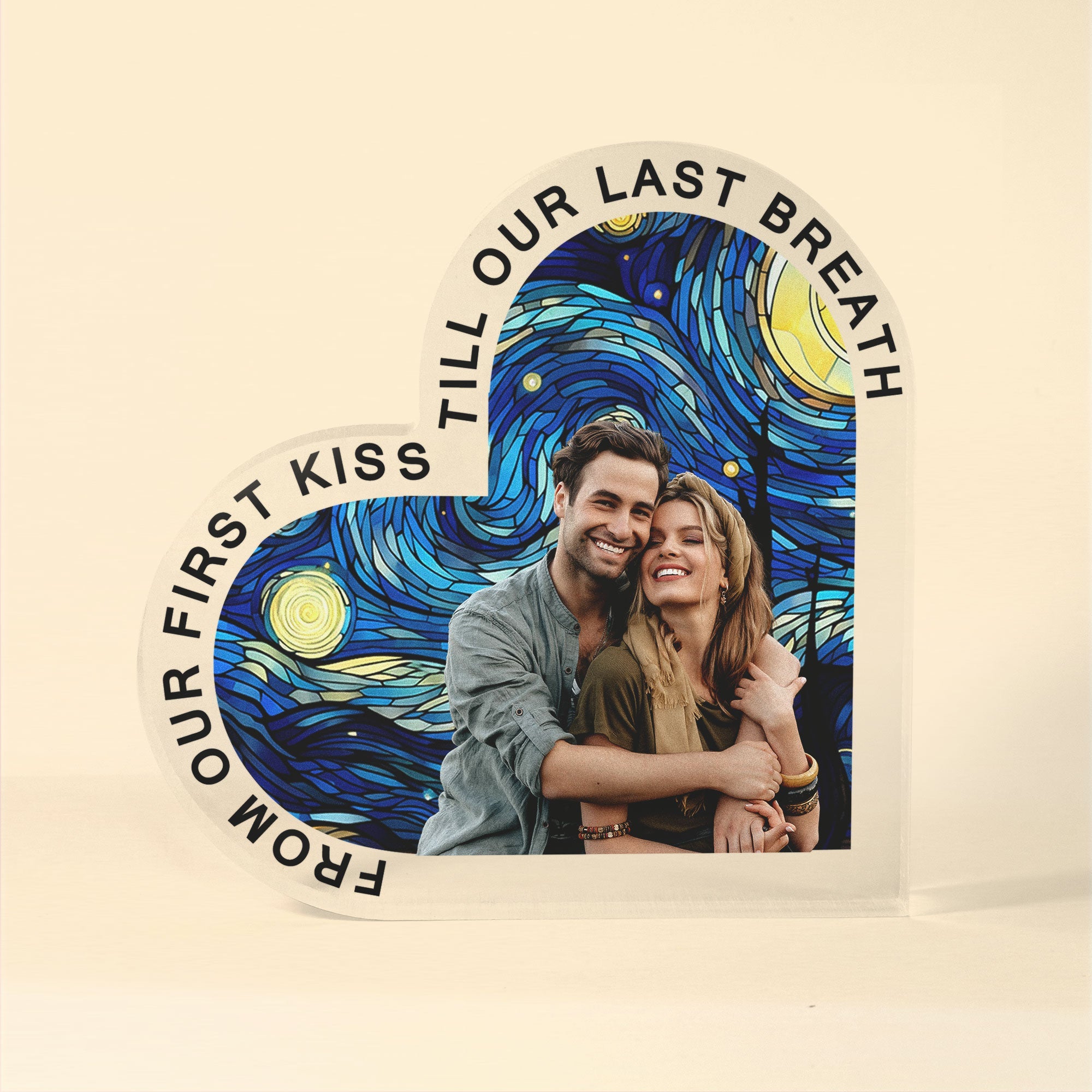 From Our First Kiss Till Our Last Breathe - Personalized Acrylic Photo Plaque