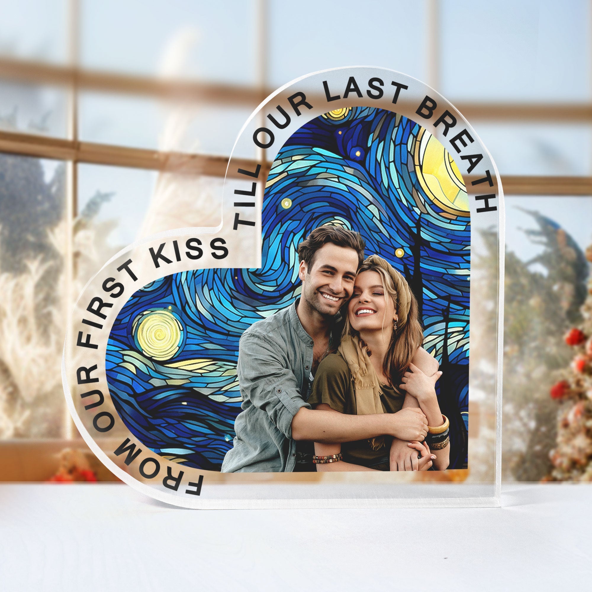 From Our First Kiss Till Our Last Breathe - Personalized Acrylic Photo Plaque