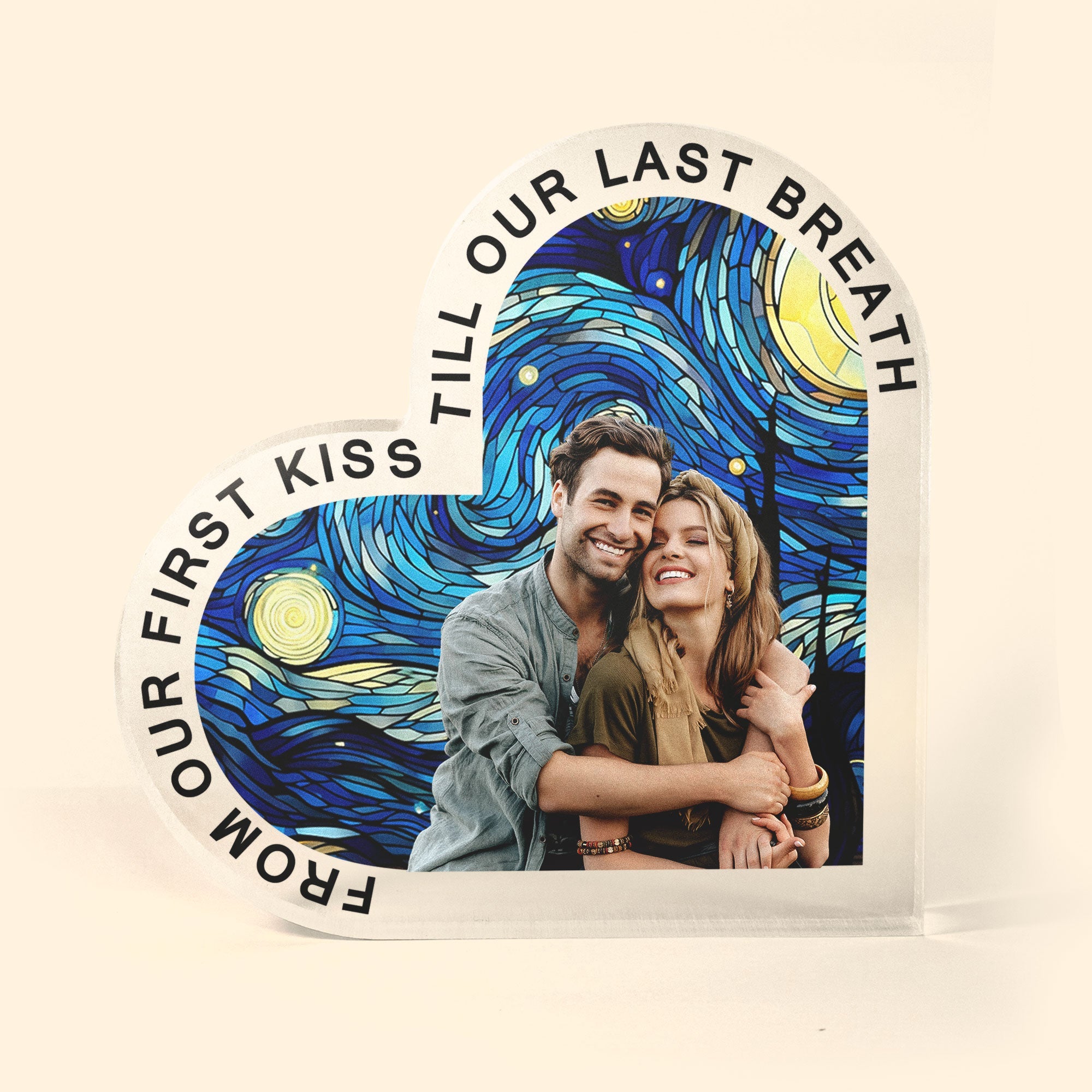 From Our First Kiss Till Our Last Breathe - Personalized Acrylic Photo Plaque