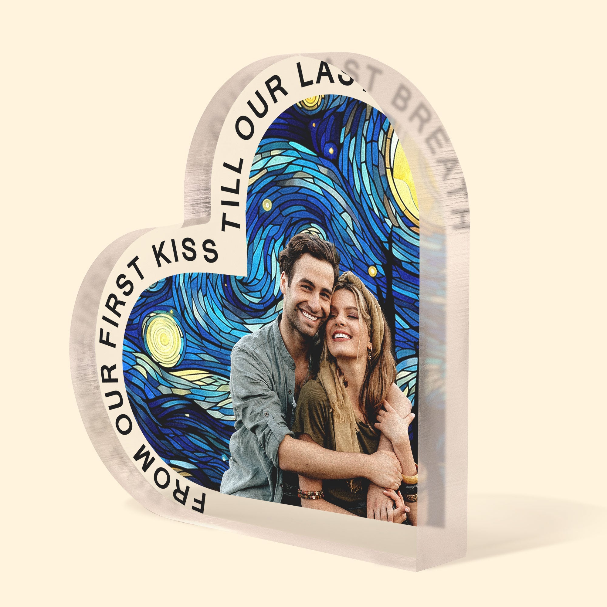 From Our First Kiss Till Our Last Breathe - Personalized Acrylic Photo Plaque