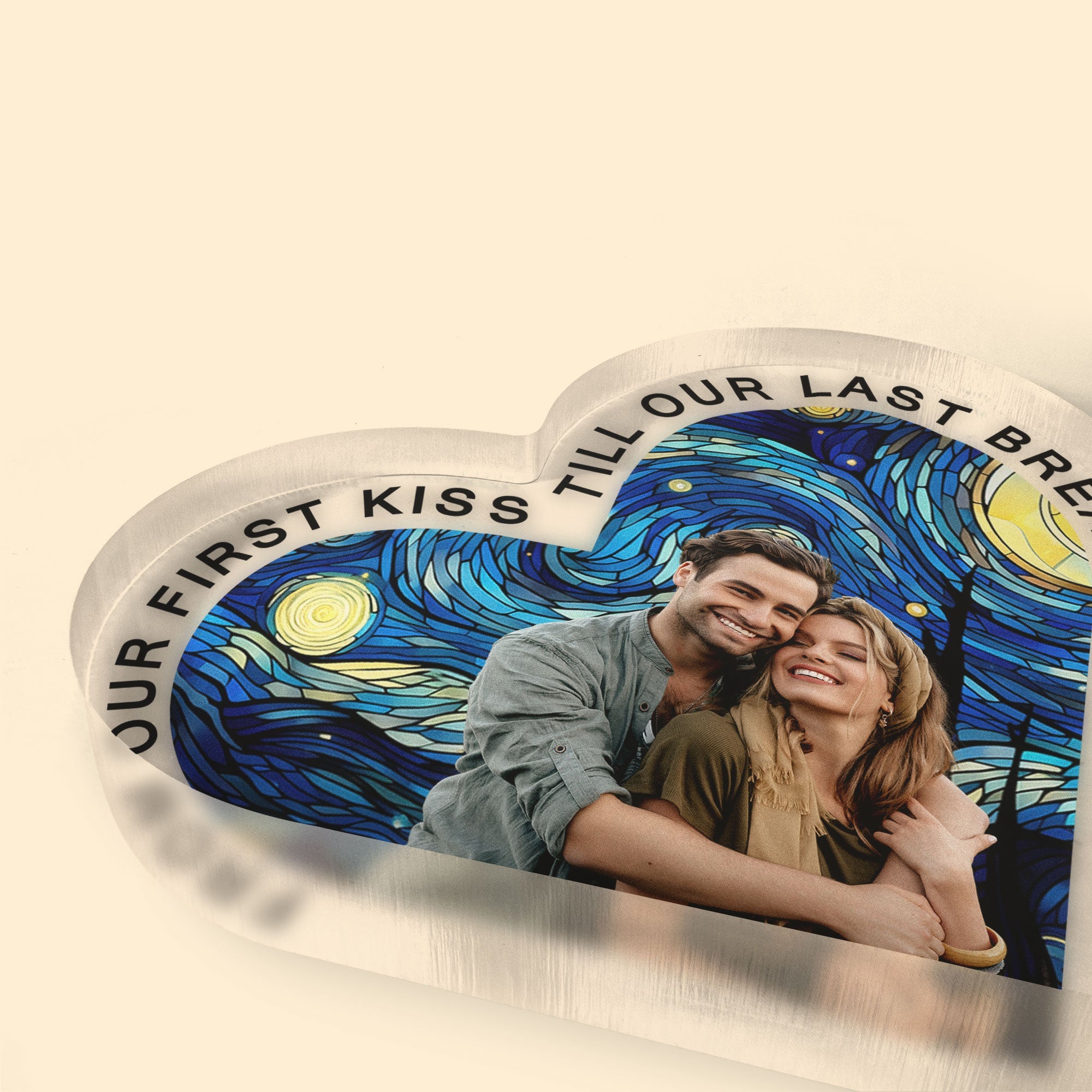 From Our First Kiss Till Our Last Breathe - Personalized Acrylic Photo Plaque