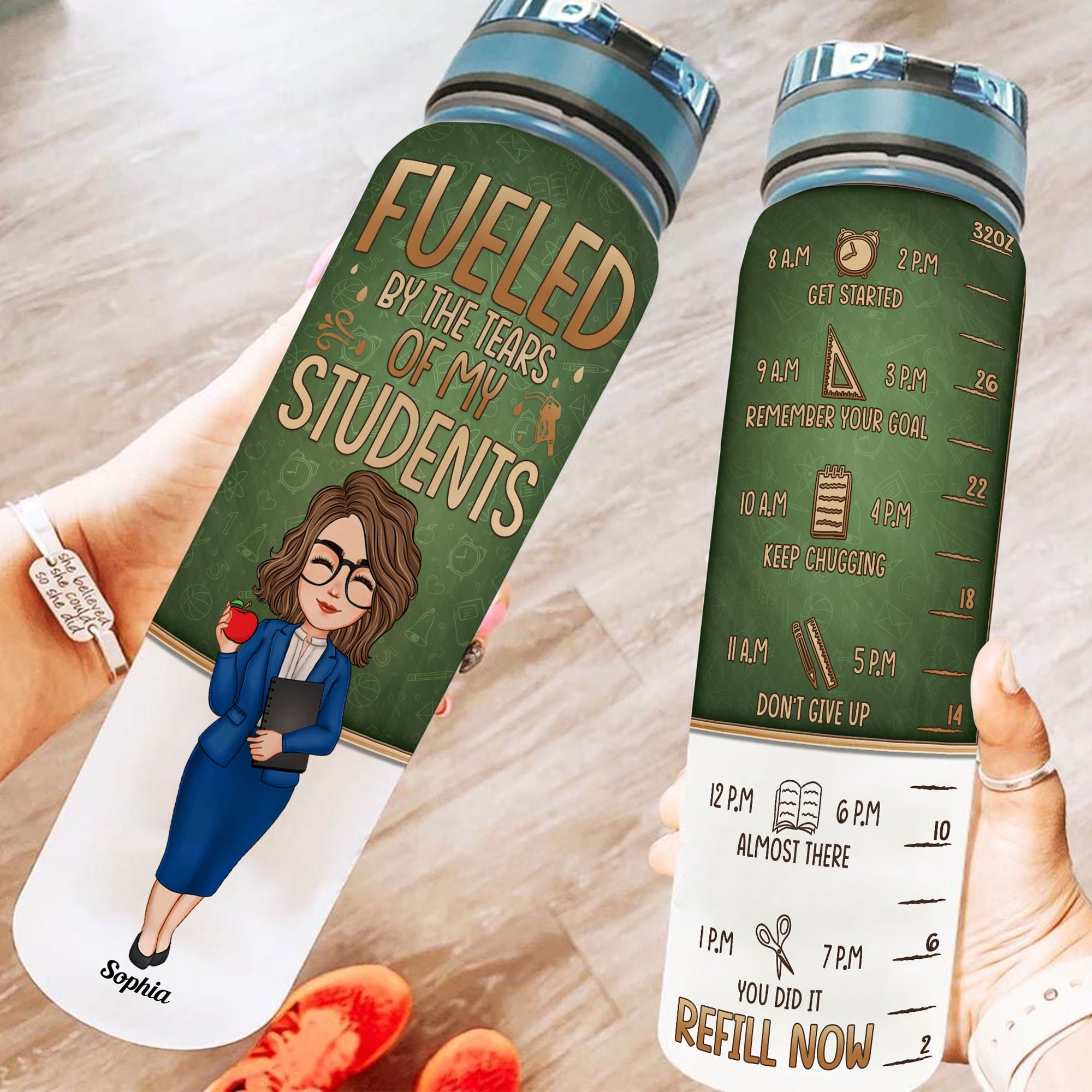 Fueled With The Tears Of My Students - Personalized Water Bottle