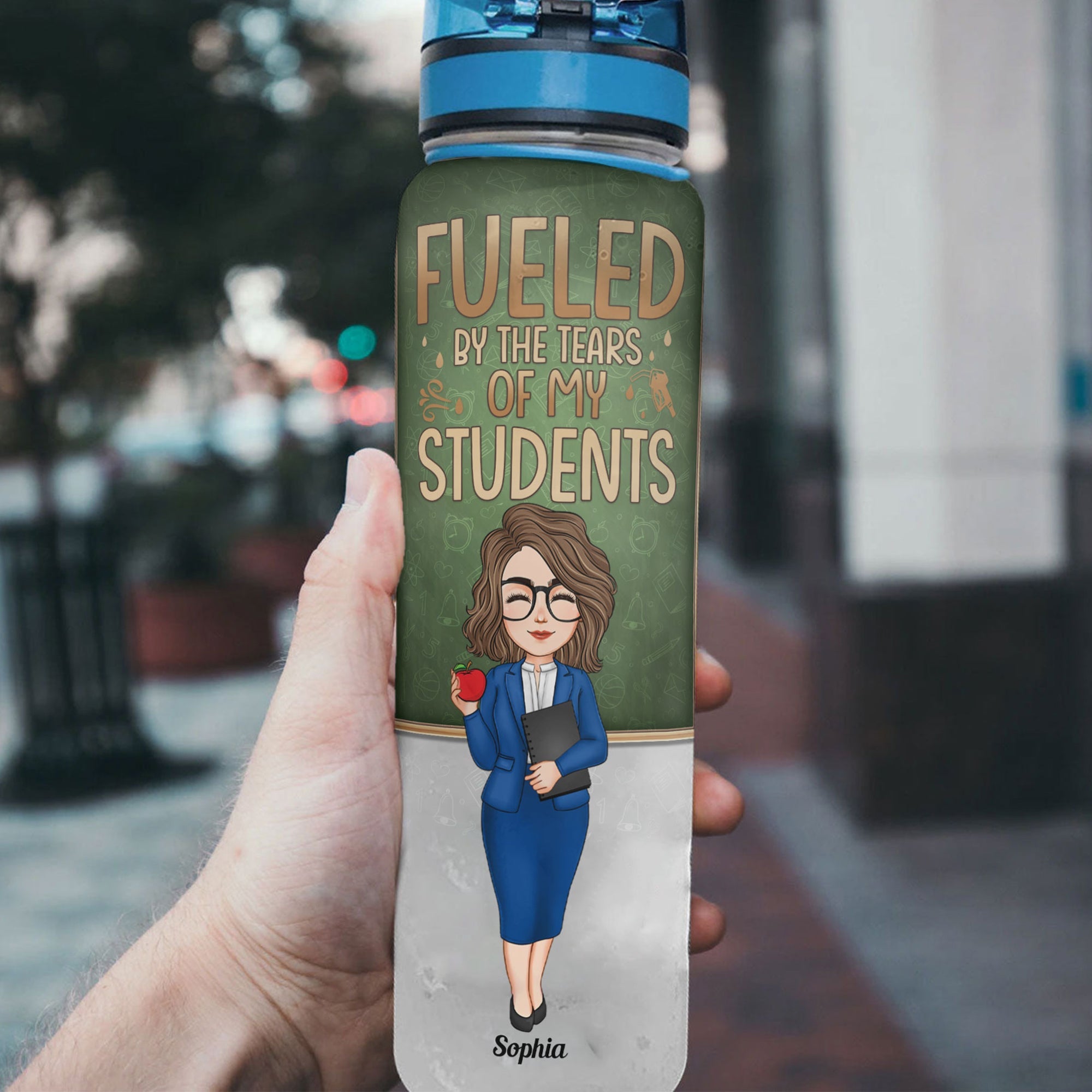 Fueled With The Tears Of My Students - Personalized Water Bottle