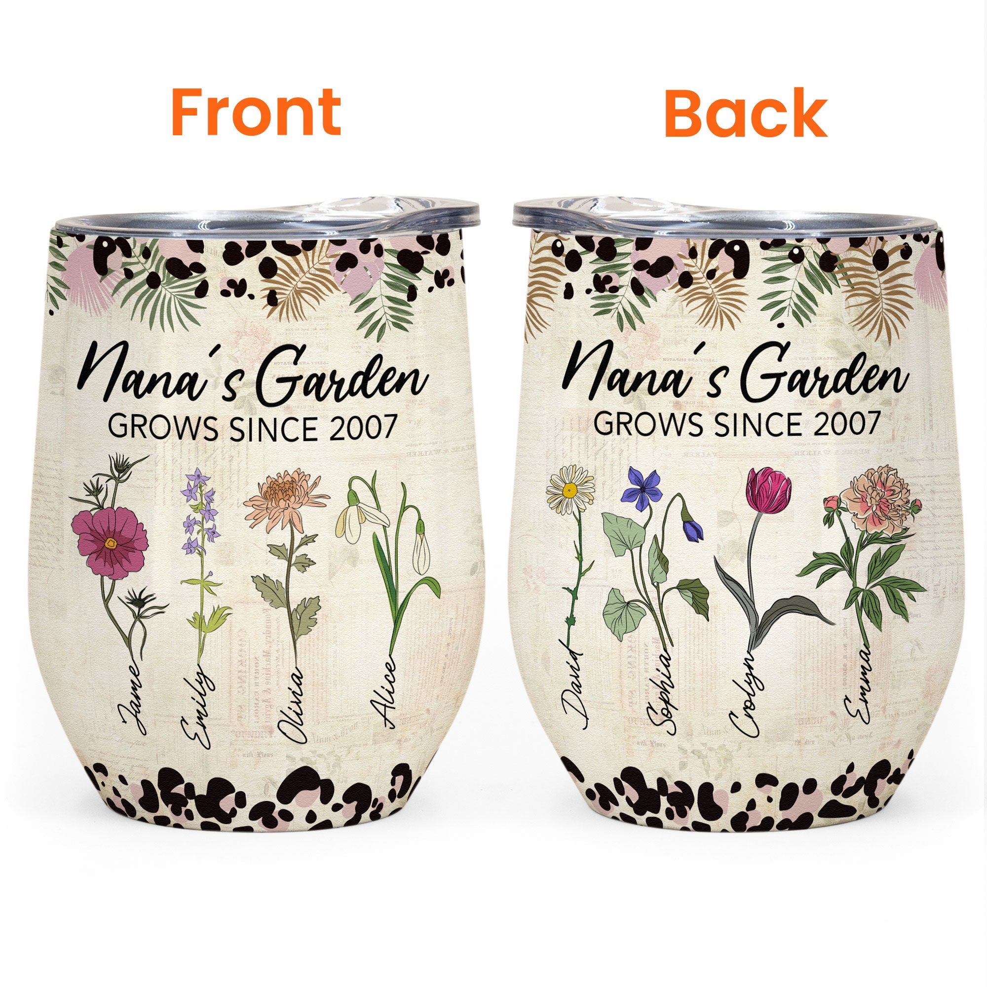 Garden Of Love - Personalized Wine Tumbler