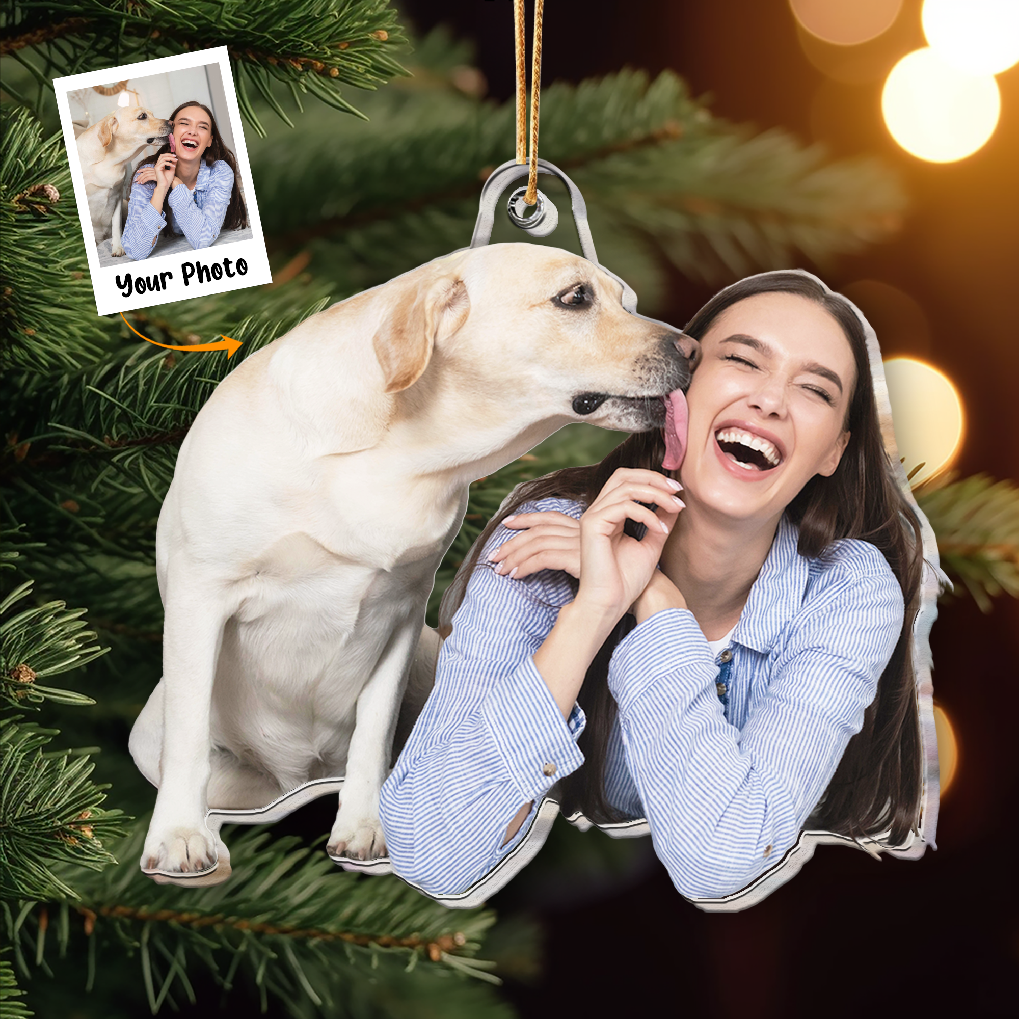 Gift For Dog Lovers Dog Mom Dog Dad - Personalized Acrylic Photo Ornament