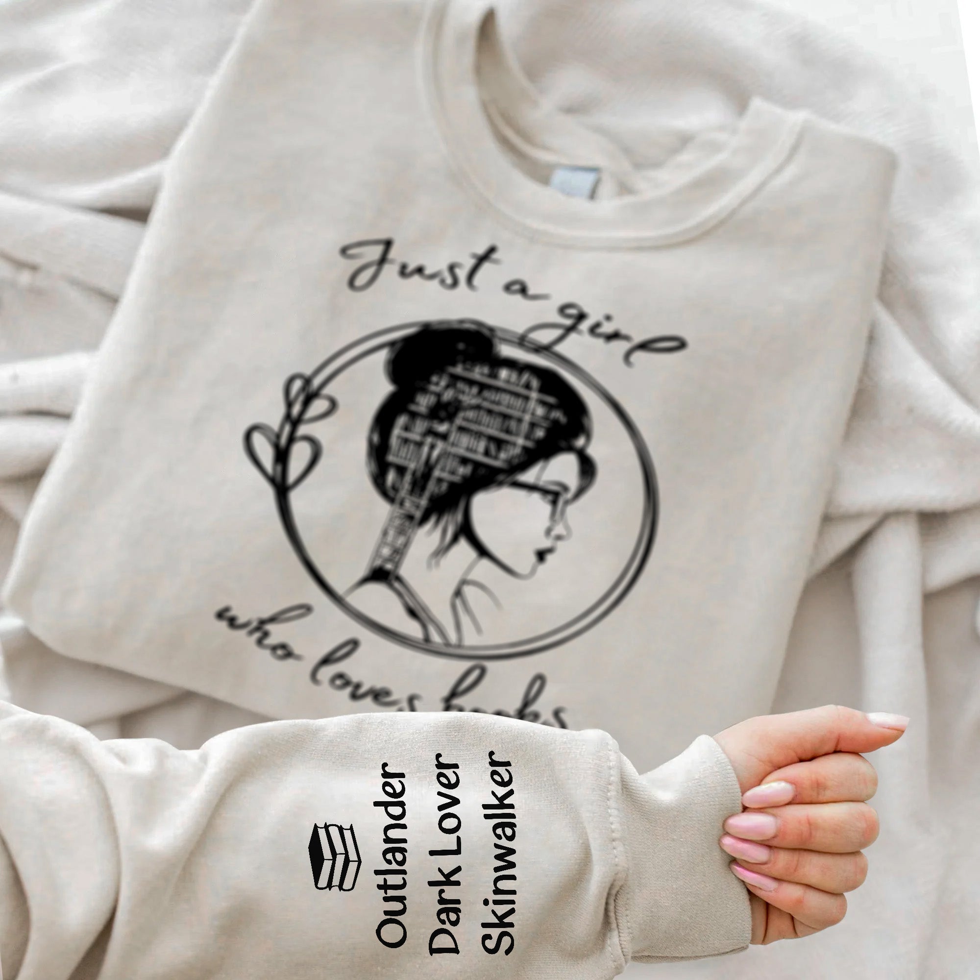 Gift For Her Just A Girl Who Loves Books - Personalized Sweatshirt