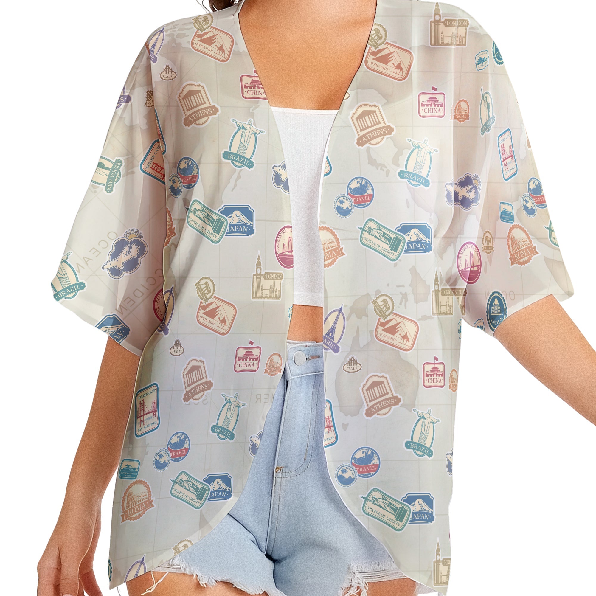 Girl's Trip - Personalized Women's Kimono Chiffon Cover Up